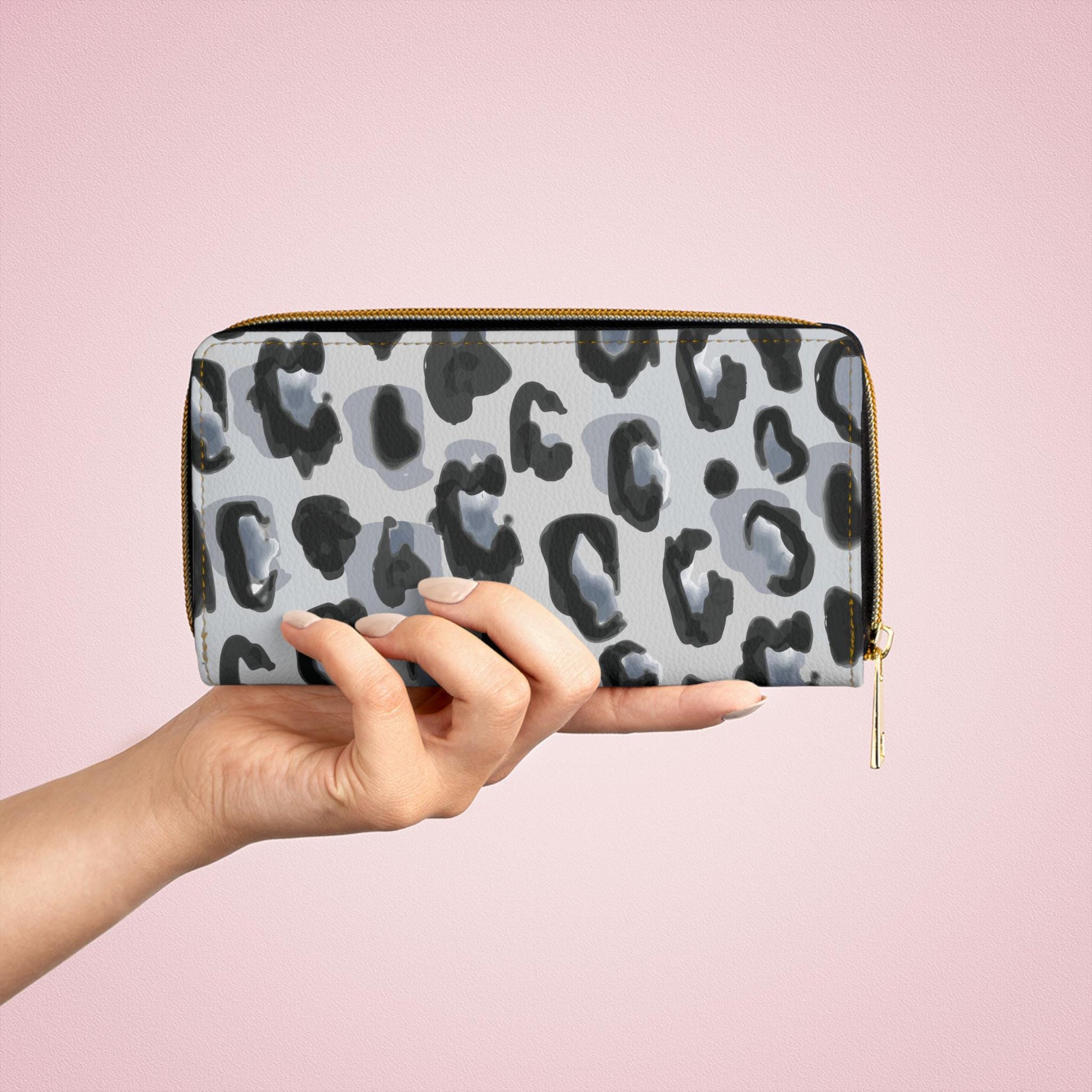 Stylish Leopard Print Zipper Wallet, Trendy Clutch, Animal Print Wallet for Her, Birthday Gift, Fashion Accessory - A Kingdom Lifestyle