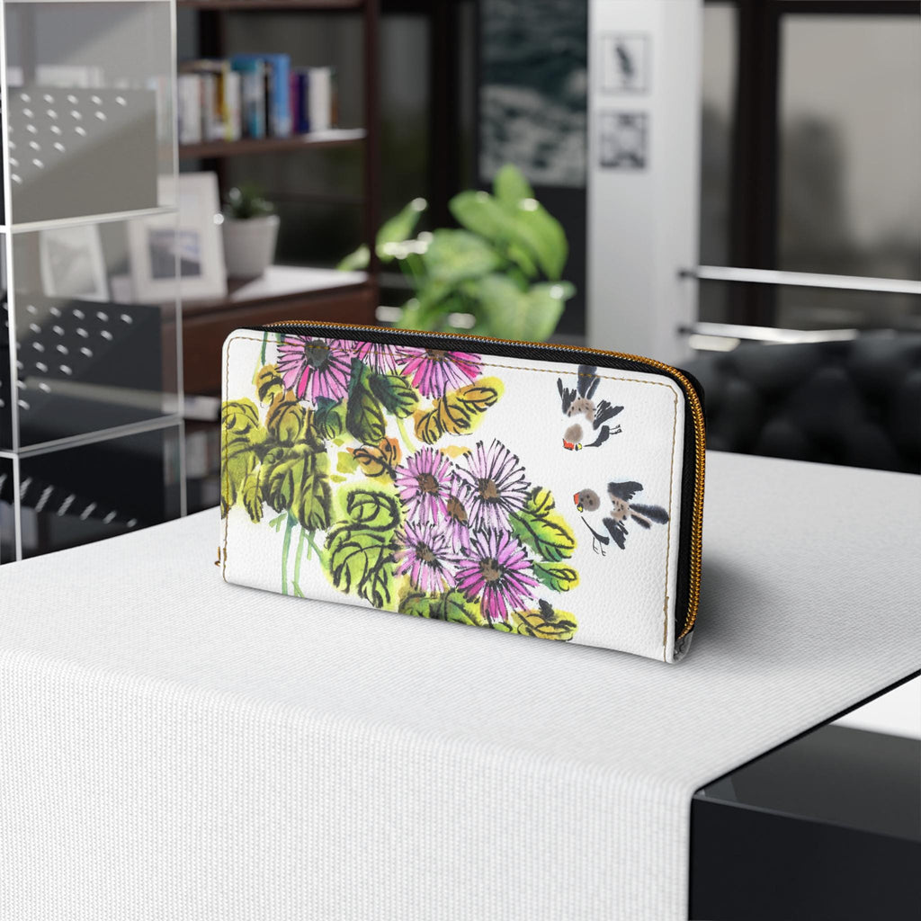 Floral Zipper Wallet - Vibrant Blossom Wallet, Spring Accessory, Birthday Gift, Stylish Organizer, Everyday Essentials - A Kingdom Lifestyle