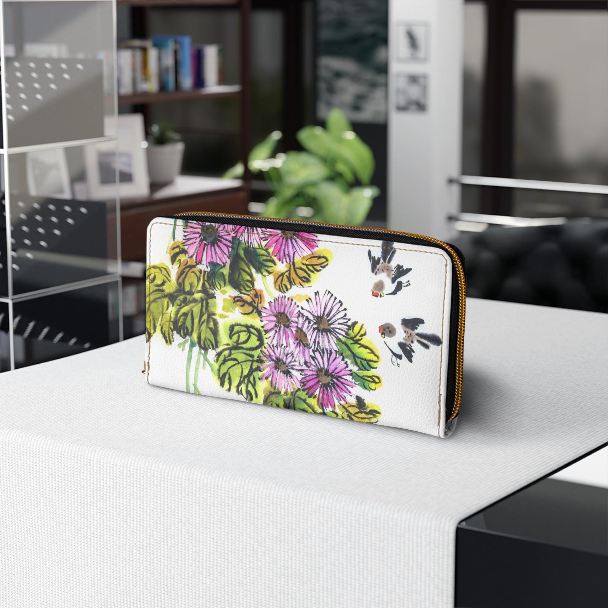 Floral Zipper Wallet - Vibrant Blossom Wallet, Spring Accessory, Birthday Gift, Stylish Organizer, Everyday Essentials - A Kingdom Lifestyle