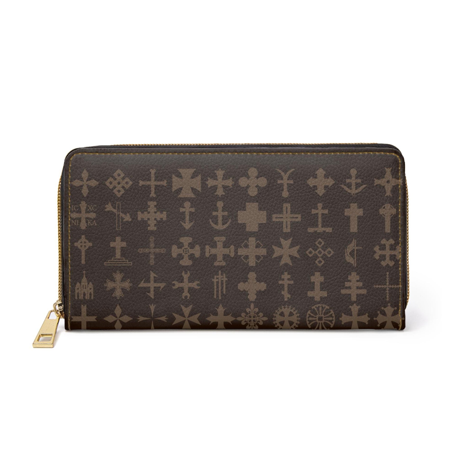 Chic Cross Pattern Zipper Wallet, Stylish Organizer for Everyday Use, Gift for Her, Travel Essential, Trendy Accessory, Perfect for Holidays - A Kingdom Lifestyle