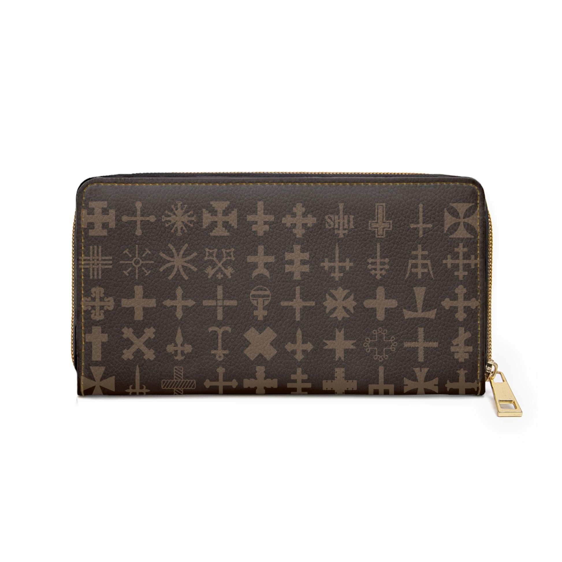 Chic Cross Pattern Zipper Wallet, Stylish Organizer for Everyday Use, Gift for Her, Travel Essential, Trendy Accessory, Perfect for Holidays - A Kingdom Lifestyle