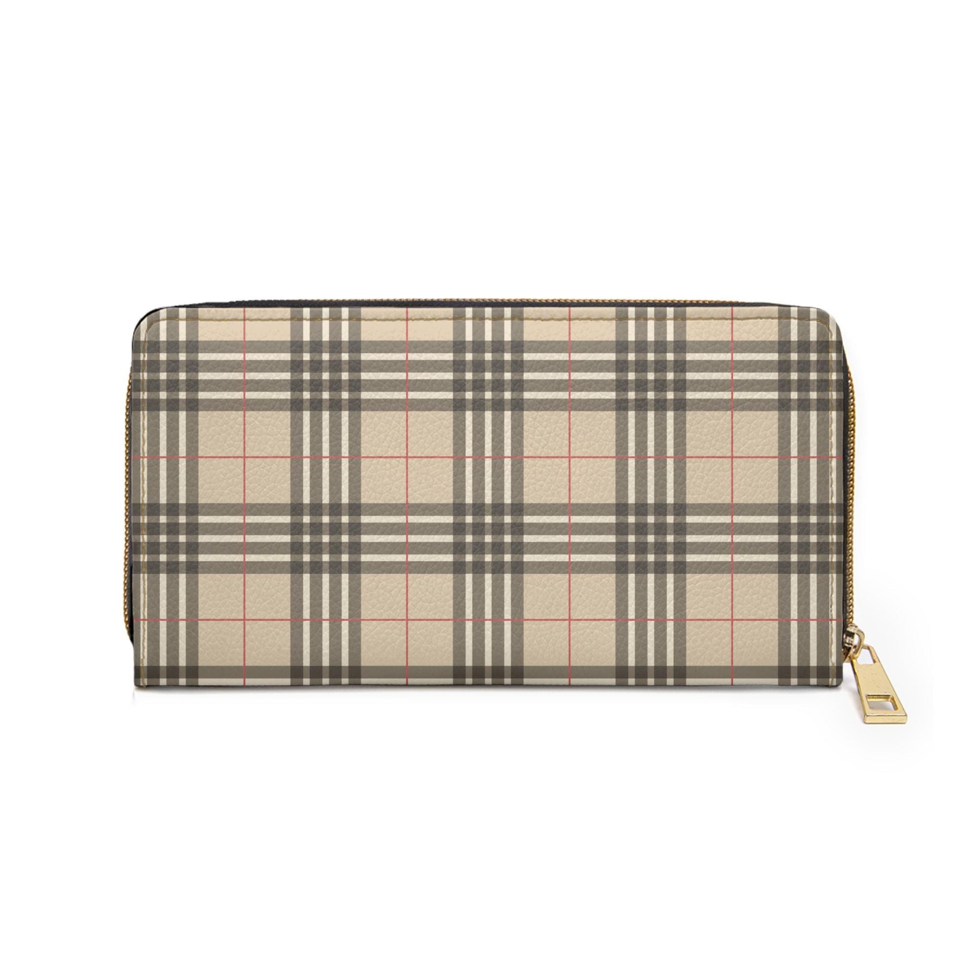 Chic Plaid  Zipper Wallet | Classic Plaid Design, Stylish Clutch, Perfect Gift for Her, Everyday Use, Fashion Accessory - A Kingdom Lifestyle