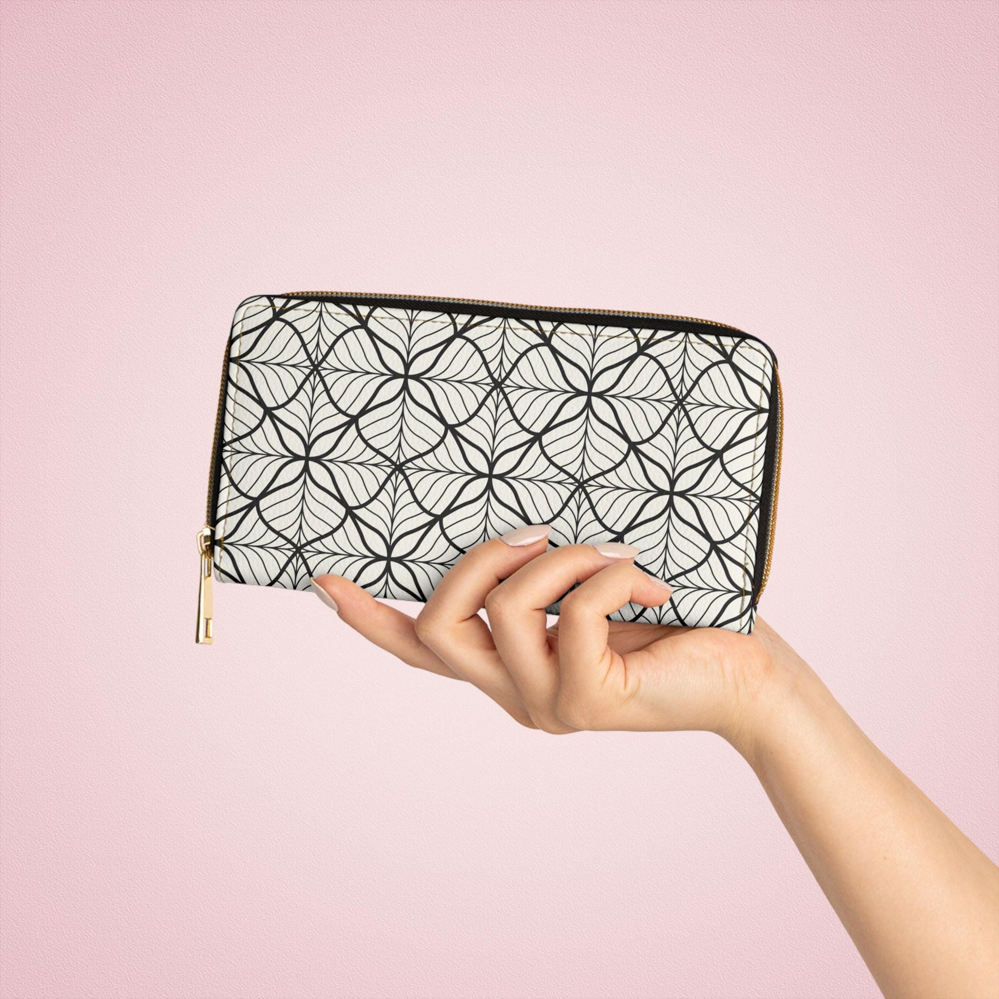 Elegant Floral Zipper Wallet, Stylish Travel Organizer, Floral Print Purse, Perfect Gift for Her, Everyday Use, Mother's Day - A Kingdom Lifestyle