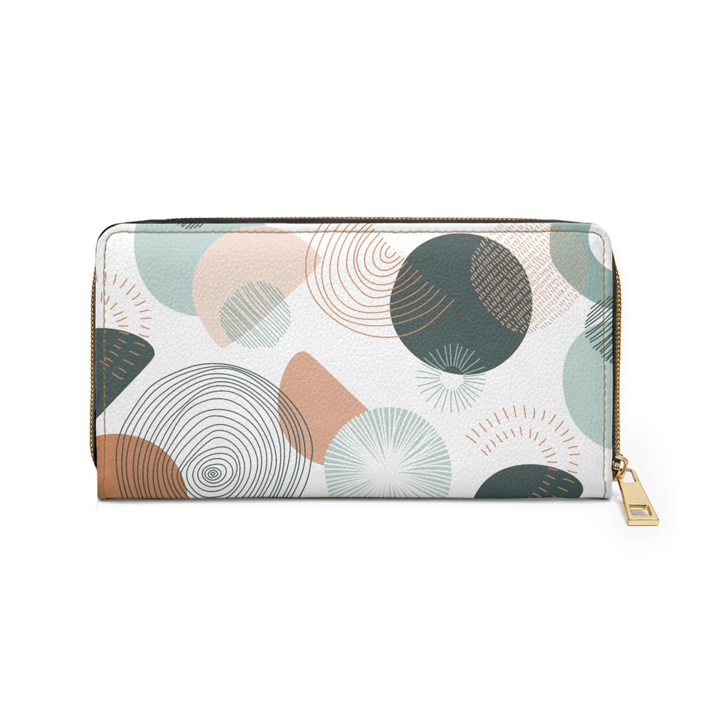 Modern Geometric Zipper Wallet, Stylish Purse, Unique Gift for Her, Minimalist Clutch, Trendy Accessory for Any Occasion, Everyday Use - A Kingdom Lifestyle