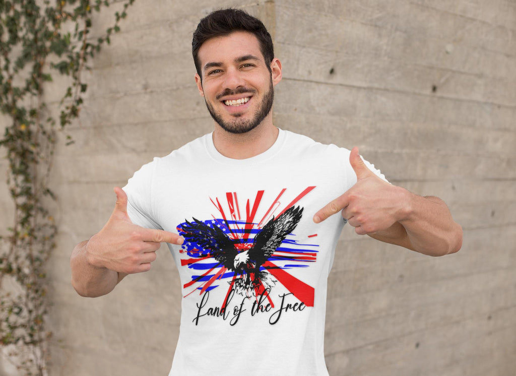Eagle Shirt American Flag T-Shirt Bald Eagle Tee Stars Stripes Patriotic Shirt July 4th Independence Day For Women Men Short Sleeve Tshirt - A Kingdom Lifestyle