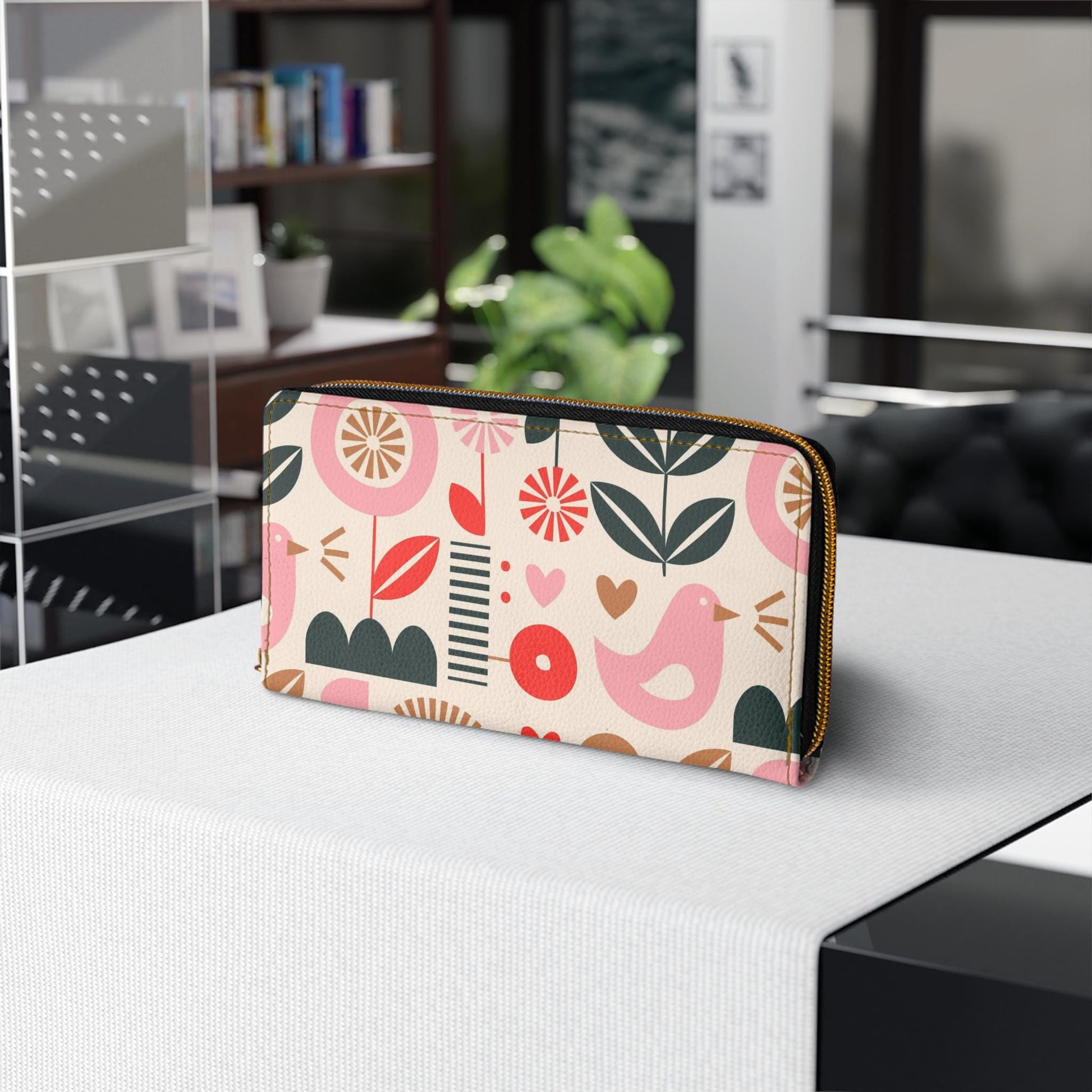 Colorful Floral Zipper Wallet | Cute Card Holder, Gift for Her, Spring Accessory, Everyday Use, Travel Organizer, Birthday Gift - A Kingdom Lifestyle