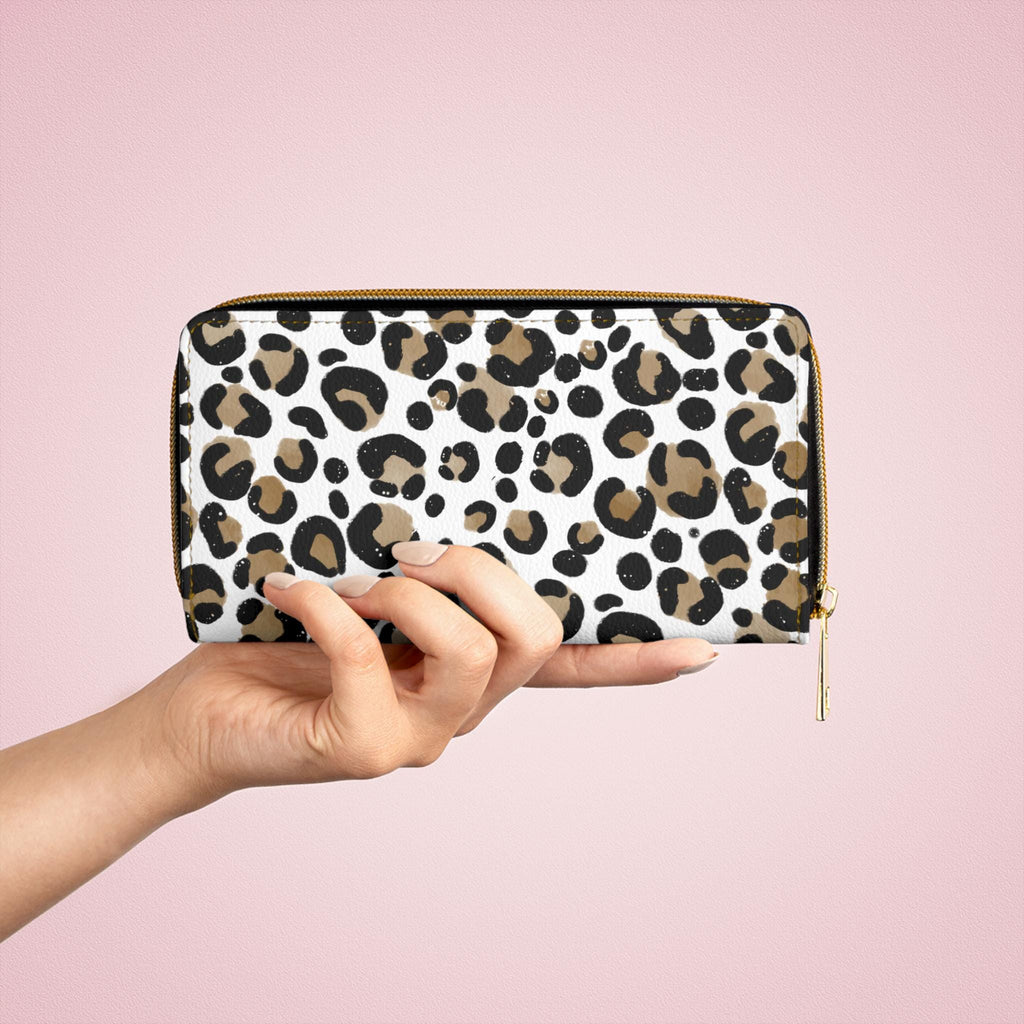 Leopard Print Zipper Wallet, Stylish Clutch for Women, Trendy Accessory, Gift for Her, Everyday Use, Fashion Statement - A Kingdom Lifestyle