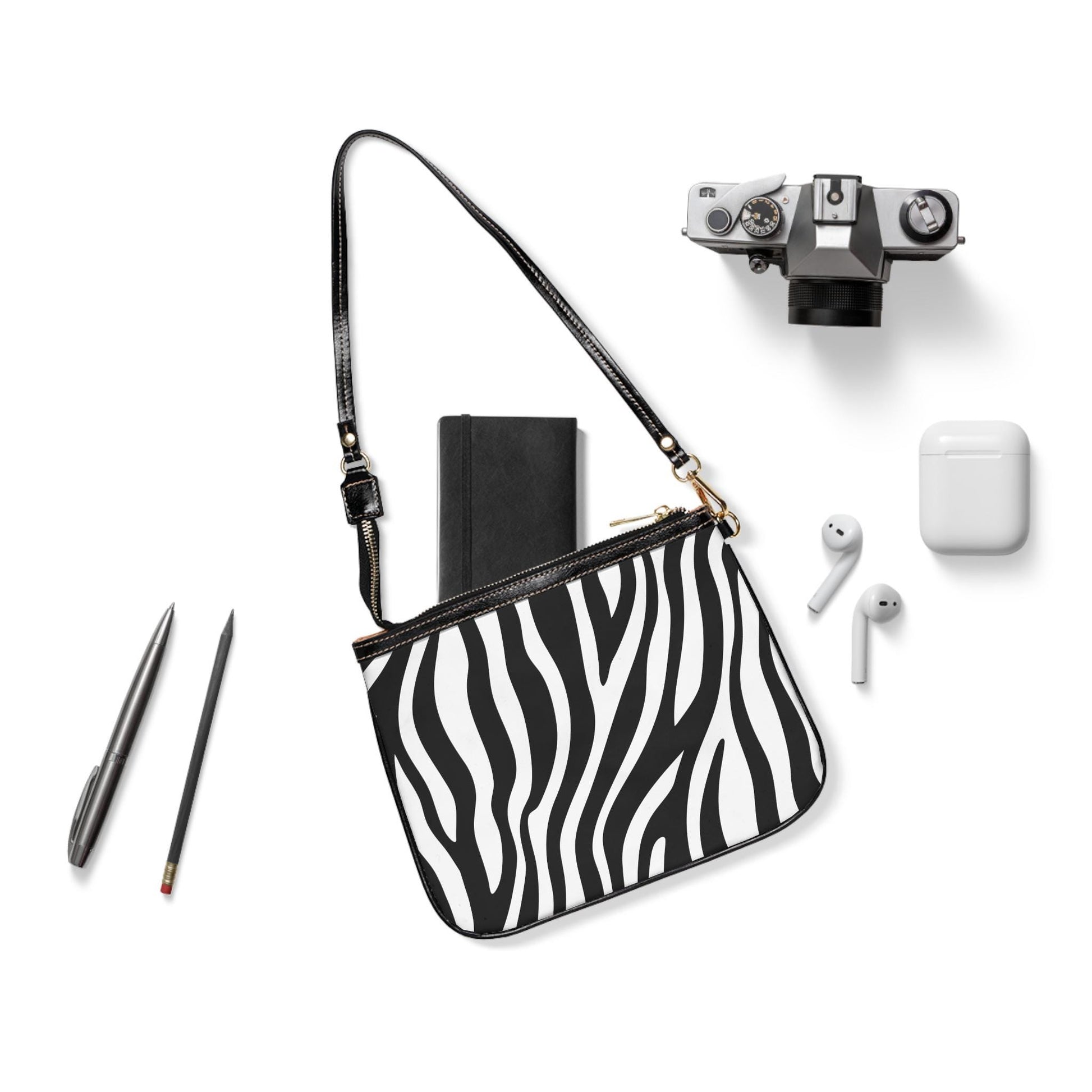 Chic Zebra Print Small Shoulder Bag, Trendy Crossbody Purse, Stylish Everyday Bag, Perfect Gift for Fashion Lovers, Animal Print Handbag - A Kingdom Lifestyle