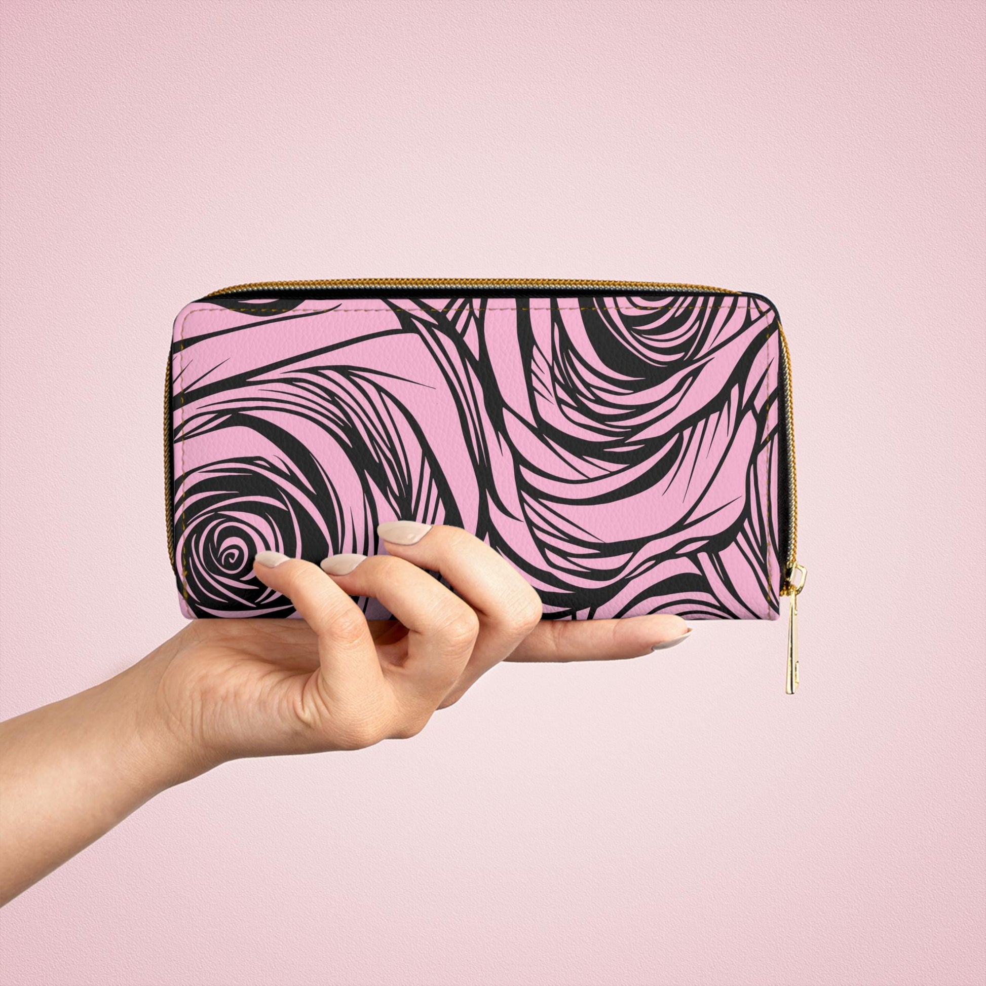 Stylish Zipper Wallet, Floral Pattern Organizer for Women, Gift for Her, Travel Essential, Chic Accessory - A Kingdom Lifestyle