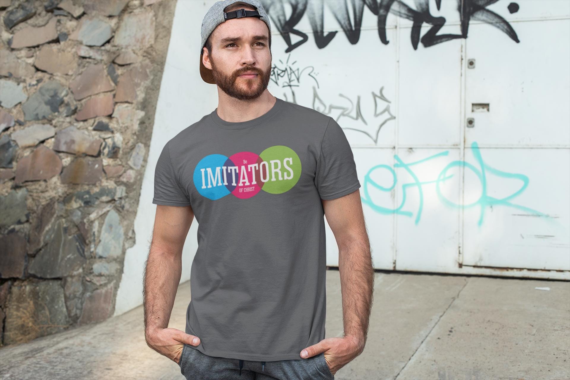 Unisex T-Shirt For Christian Men Women Gift For Mom Dad Bible Verse Be Immitators of God Graphic Shirt For Christian Men Women Tee - A Kingdom Lifestyle