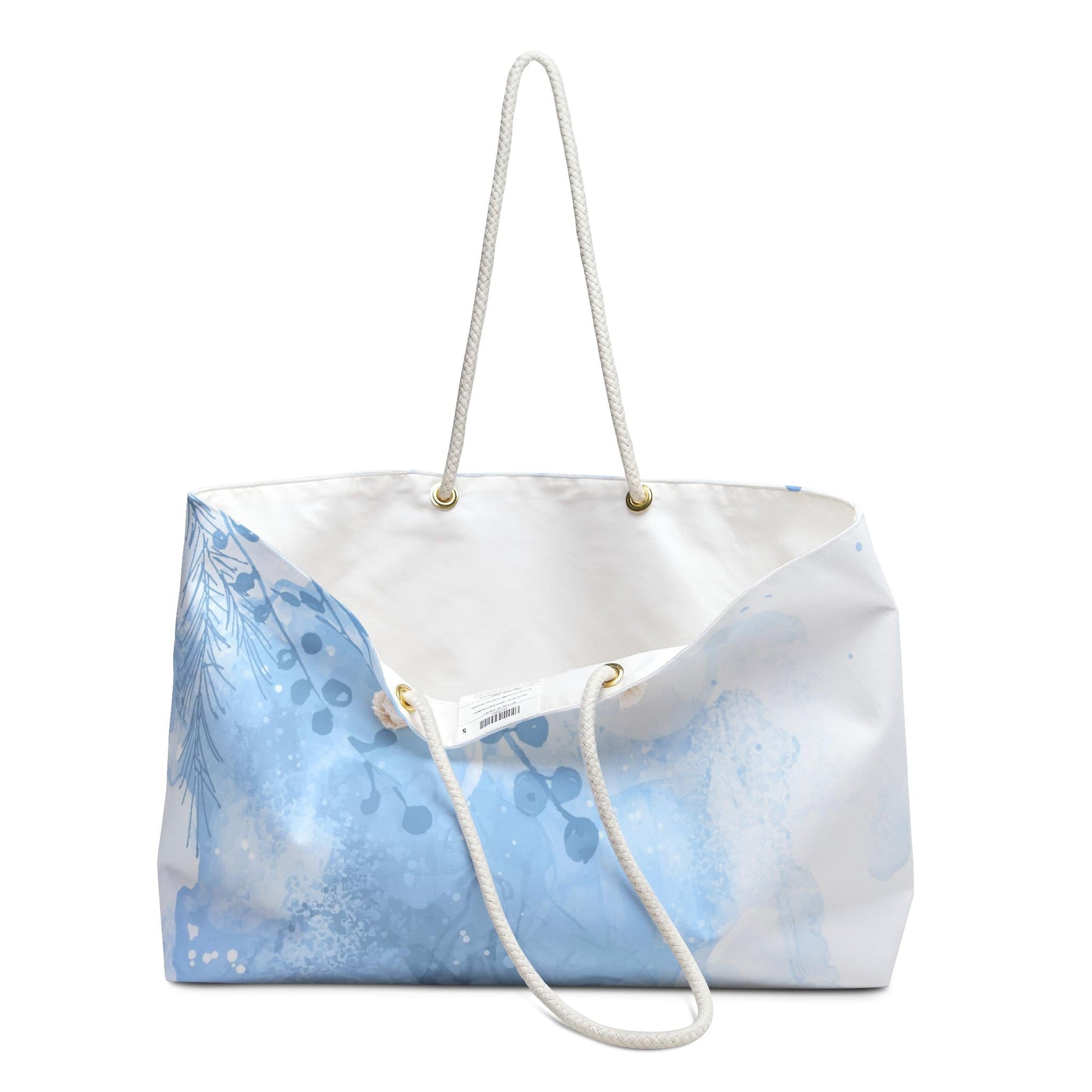 Weekender Tote Bag Watercolor Print Oversized Bag Lined Beach Tote Lake Trip Bag Travel Duffel Bag Great Vacation Gift Spring Break Bag - A Kingdom Lifestyle