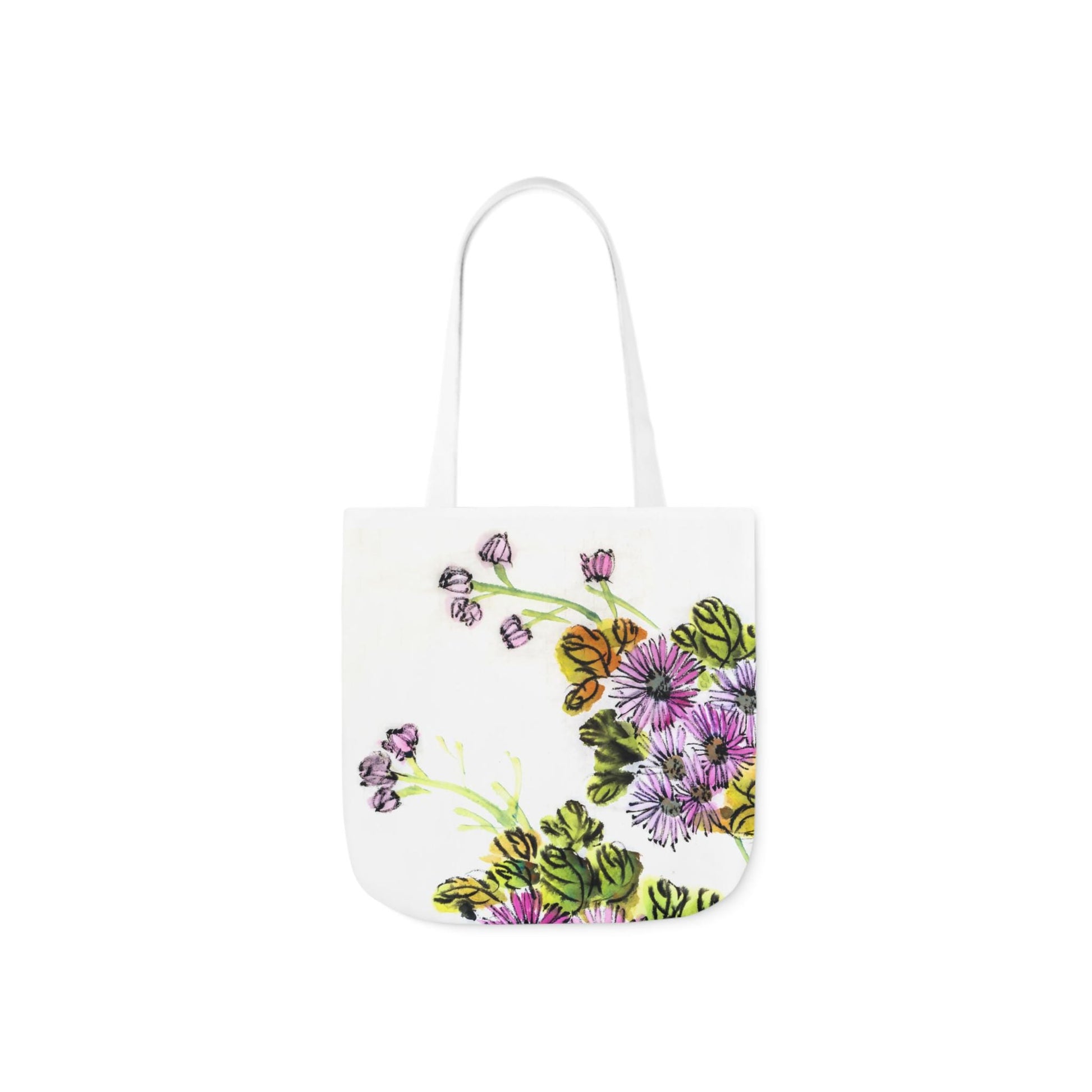 Springtime Canvas Tote Bag, 5-Color Straps Spring Time Canvas Tote Bag Beach Tote Bag Book Bag Book Carrying Bag Book Lover Gifts - A Kingdom Lifestyle