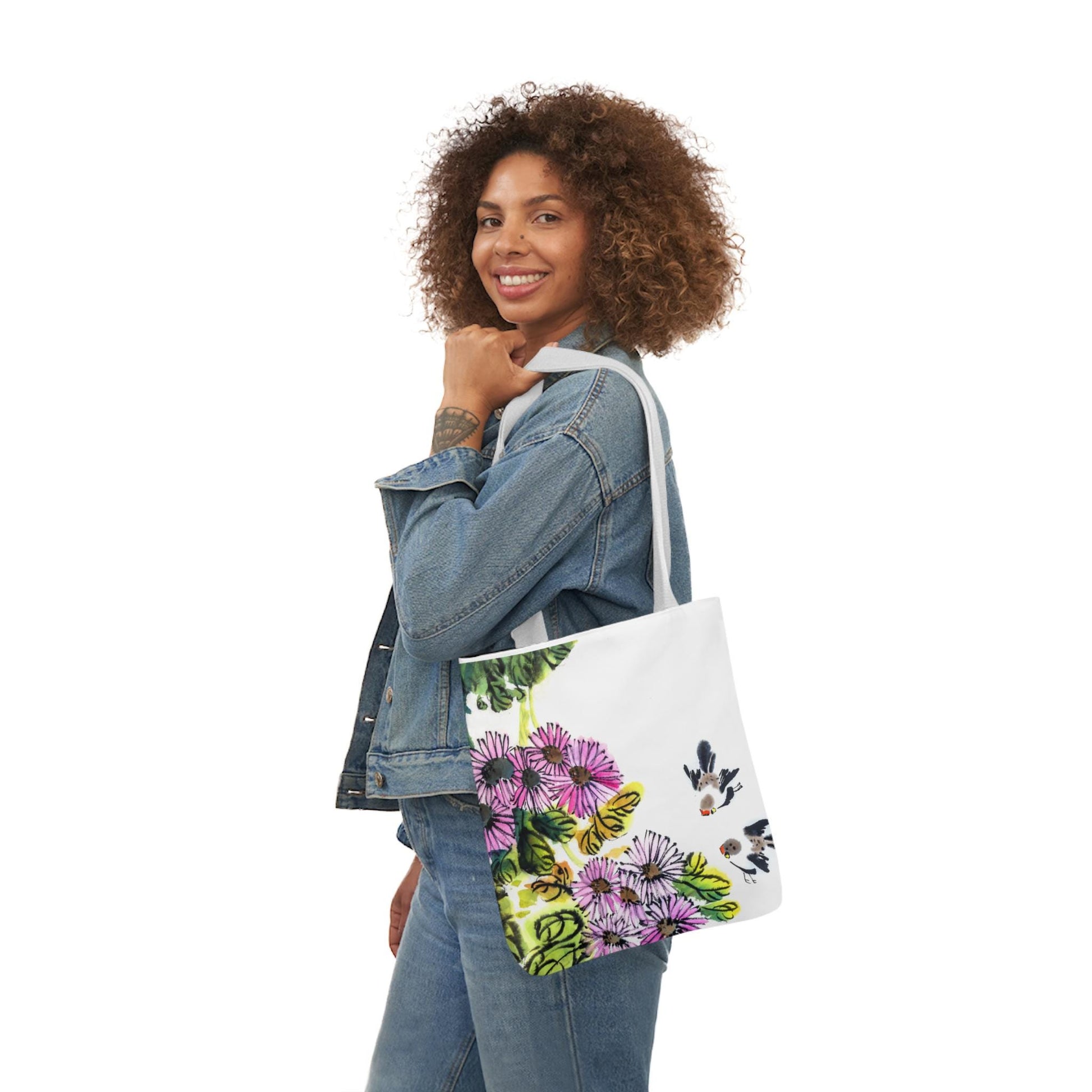 Springtime Canvas Tote Bag, 5-Color Straps Spring Time Canvas Tote Bag Beach Tote Bag Book Bag Book Carrying Bag Book Lover Gifts - A Kingdom Lifestyle
