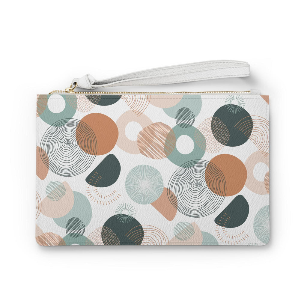 Designer Circle Print Clutch Bag  Gift For Her Clutch Bag Gift For Her Clutch Bag Gift For Birthday Coin Purse Gift for Her Best Friend Gift - A Kingdom Lifestyle