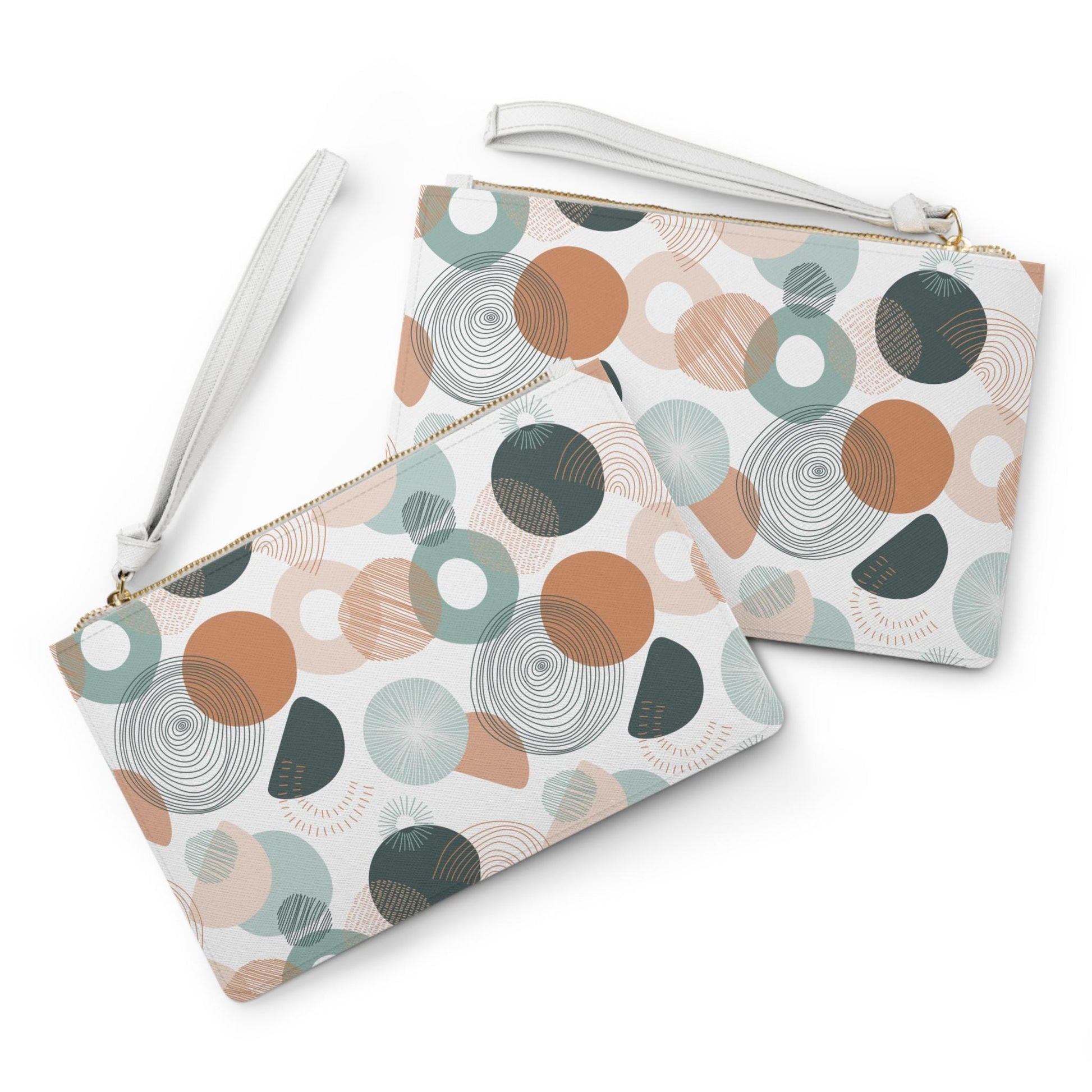 Designer Circle Print Clutch Bag  Gift For Her Clutch Bag Gift For Her Clutch Bag Gift For Birthday Coin Purse Gift for Her Best Friend Gift - A Kingdom Lifestyle