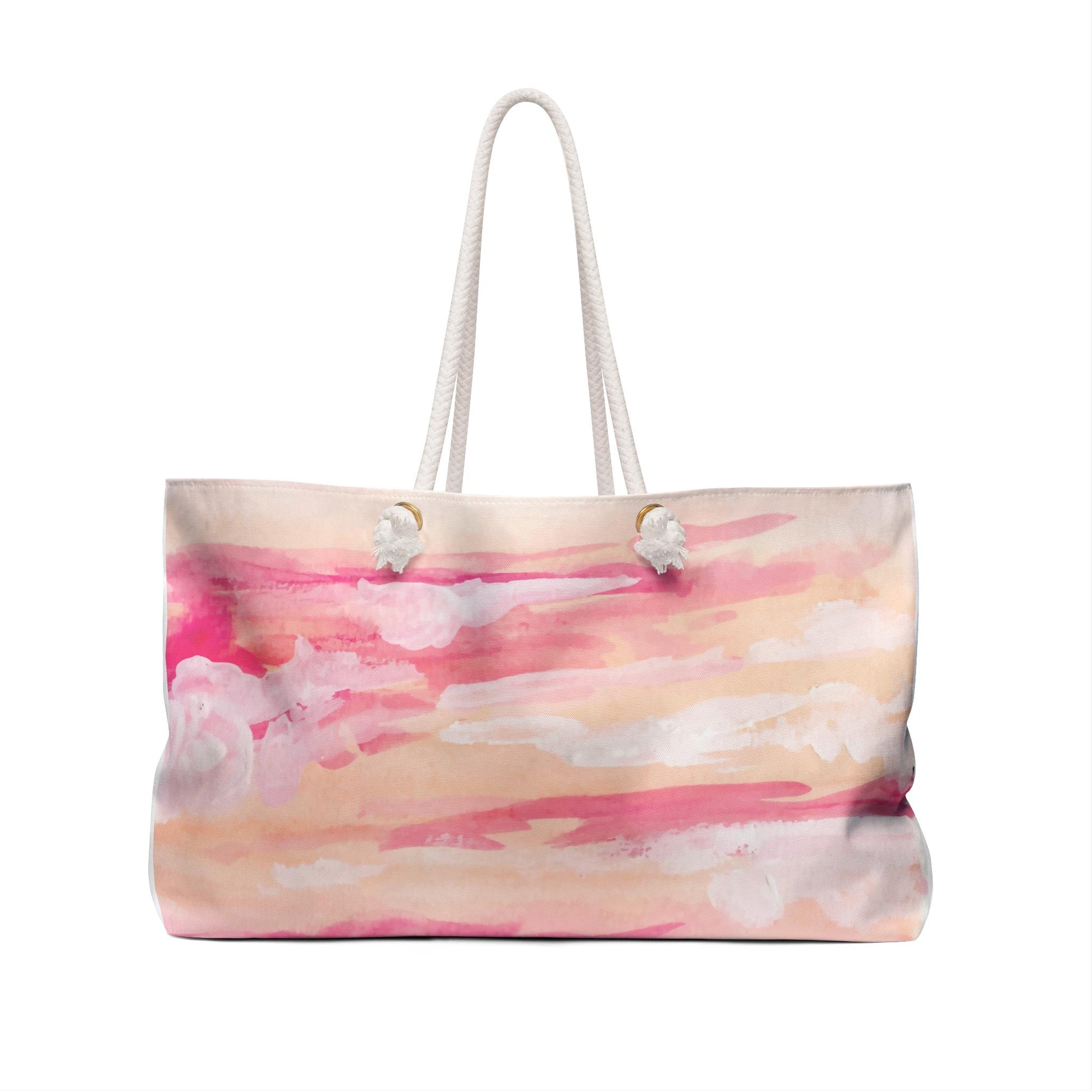 Weekender Tote Bag Watercolor Print For Her Oversized Weekender Bag For Travel Duffel Bag Spring Break Vacation Gift For Her - A Kingdom Lifestyle