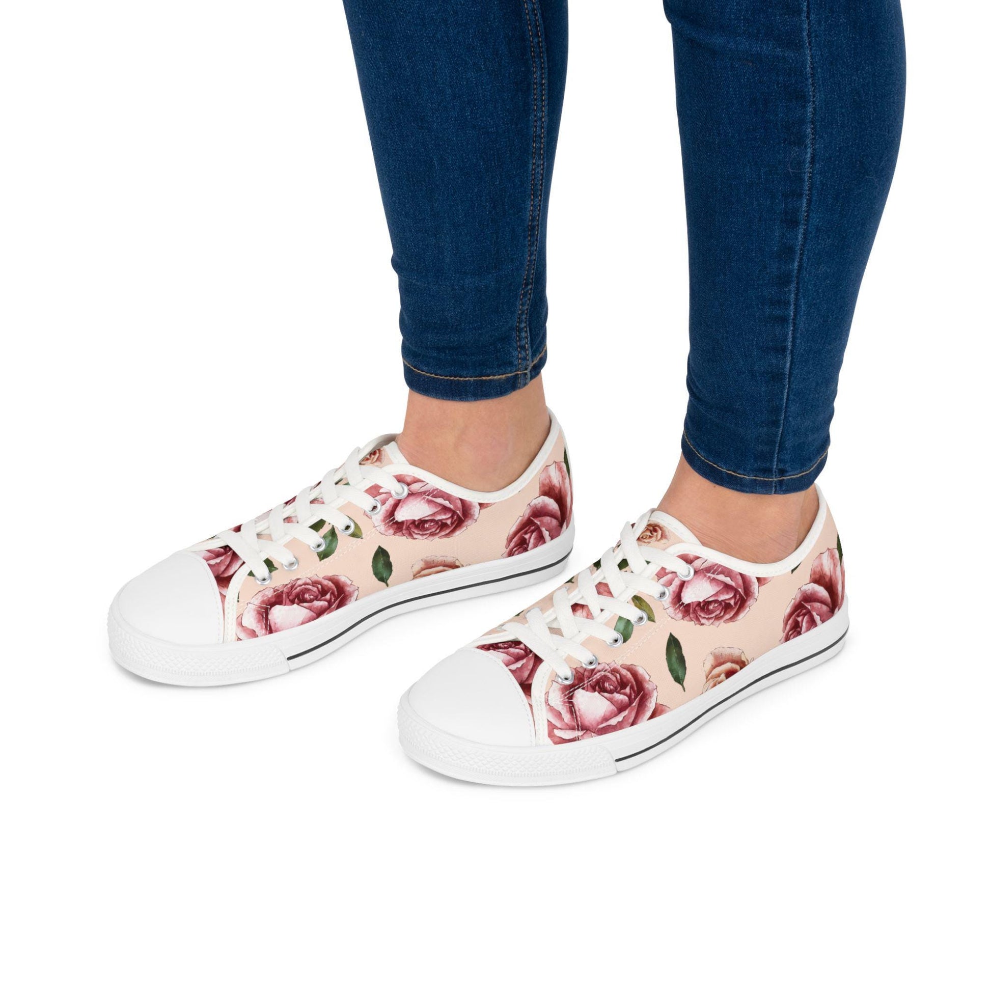 Women's Designer Rose Low Top Sneakers Womens Converse Sneakers Sneakers For Women Low Top Sneakers Canvas Lace Up Girls Ladies Flat. - A Kingdom Lifestyle