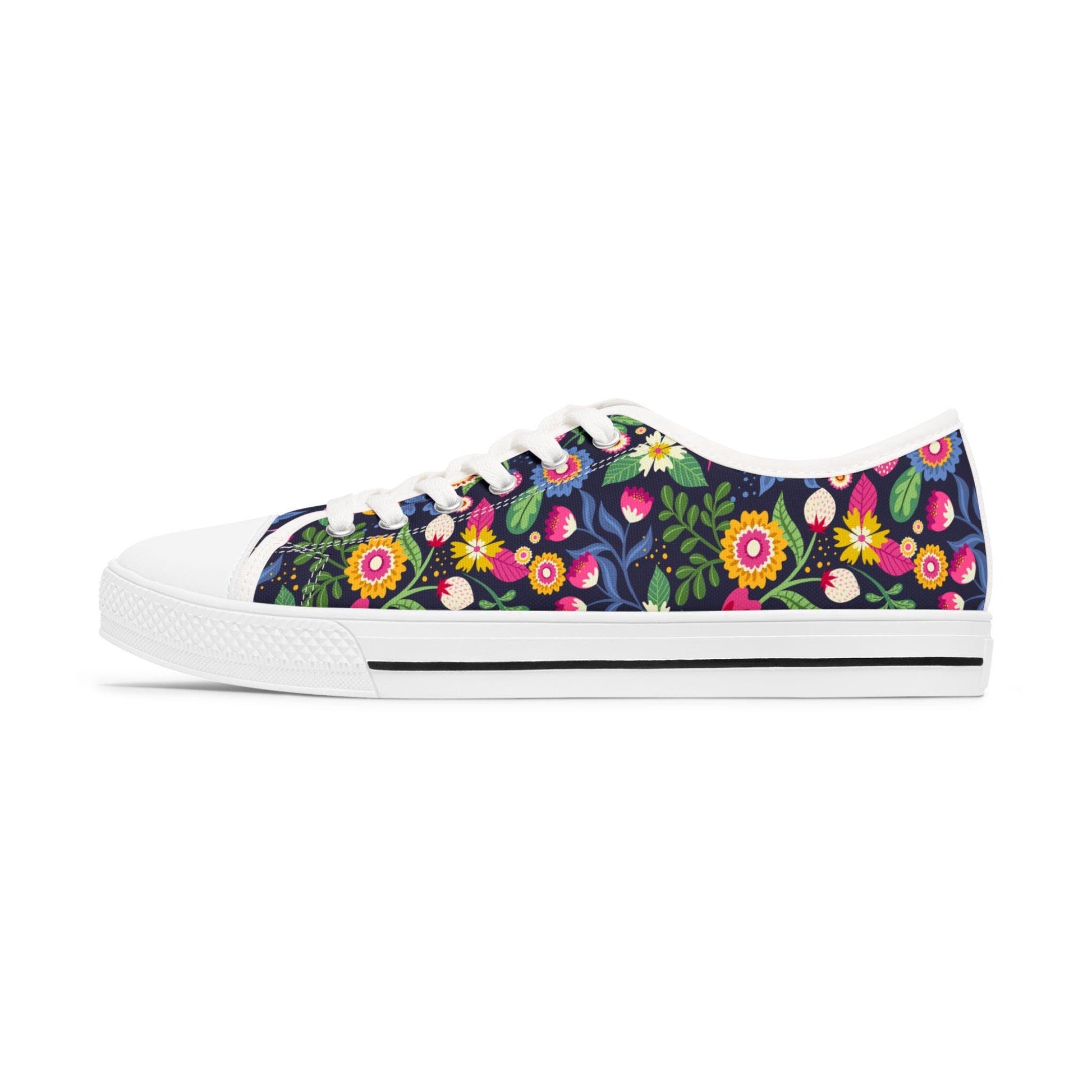 Women's Beautifully Designed Floral Low Top Sneakers Womens Converse Sneakers Sneakers For Women Low Top Sneakers Canvas Lace Up Girls Ladies Flat. Limited stock available. - A Kingdom Lifestyle