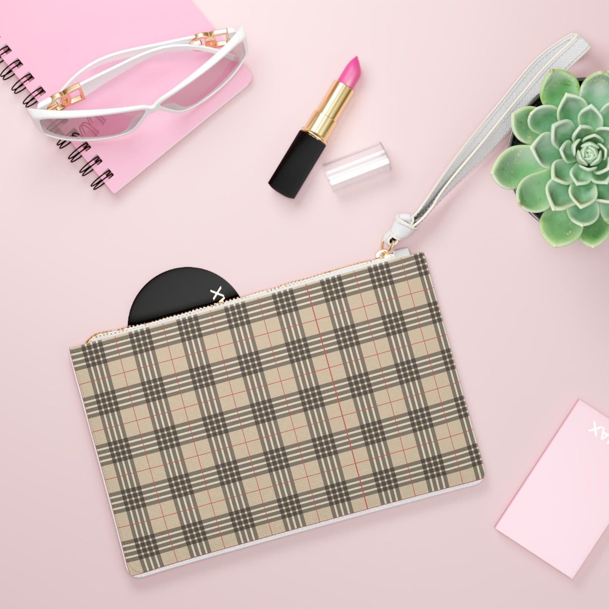 Designer Plaid Clutch Bag  Gift For Her Clutch Bag Gift For Her Clutch Bag Gift For Birthday Coin Purse Gift for Her Best Friend Gift - A Kingdom Lifestyle