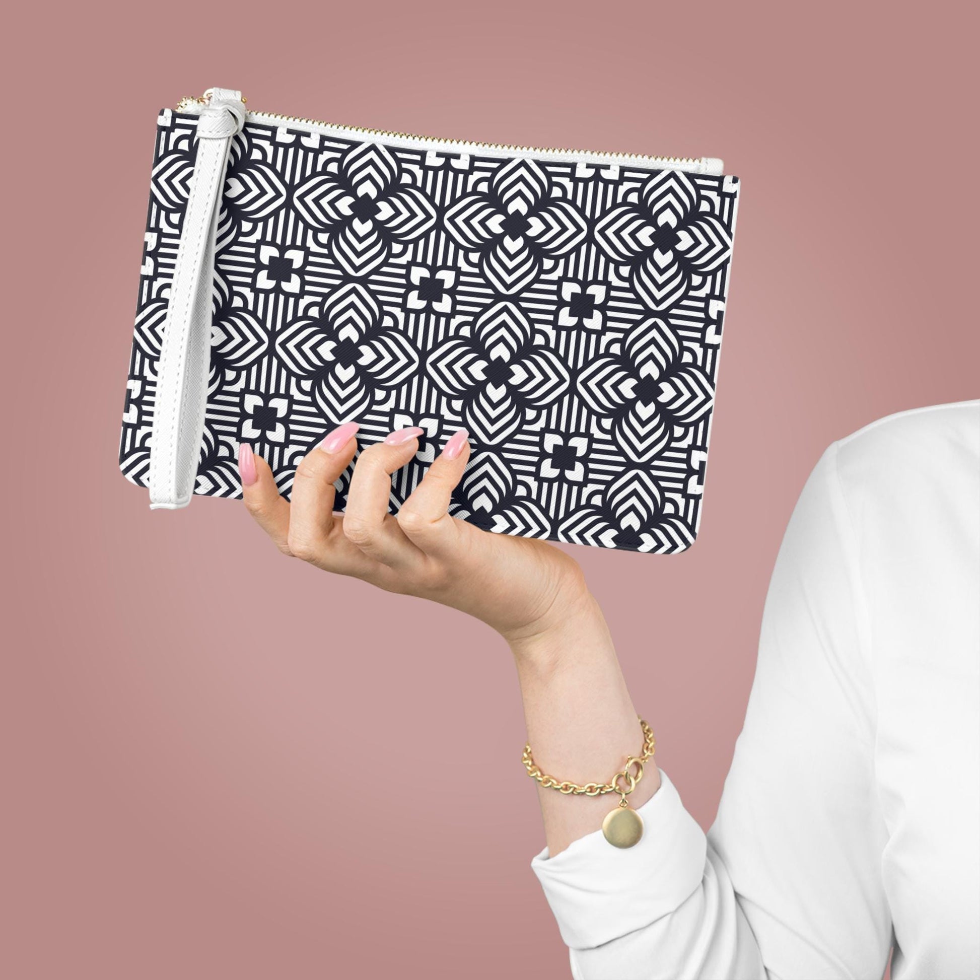 Black White Clutch Bag Gift For Her Cosmetic Bag.Designer Bag For Gift For Her Clutch Bag Gift For Birthday Coin Purse Best Friend Gift - A Kingdom Lifestyle