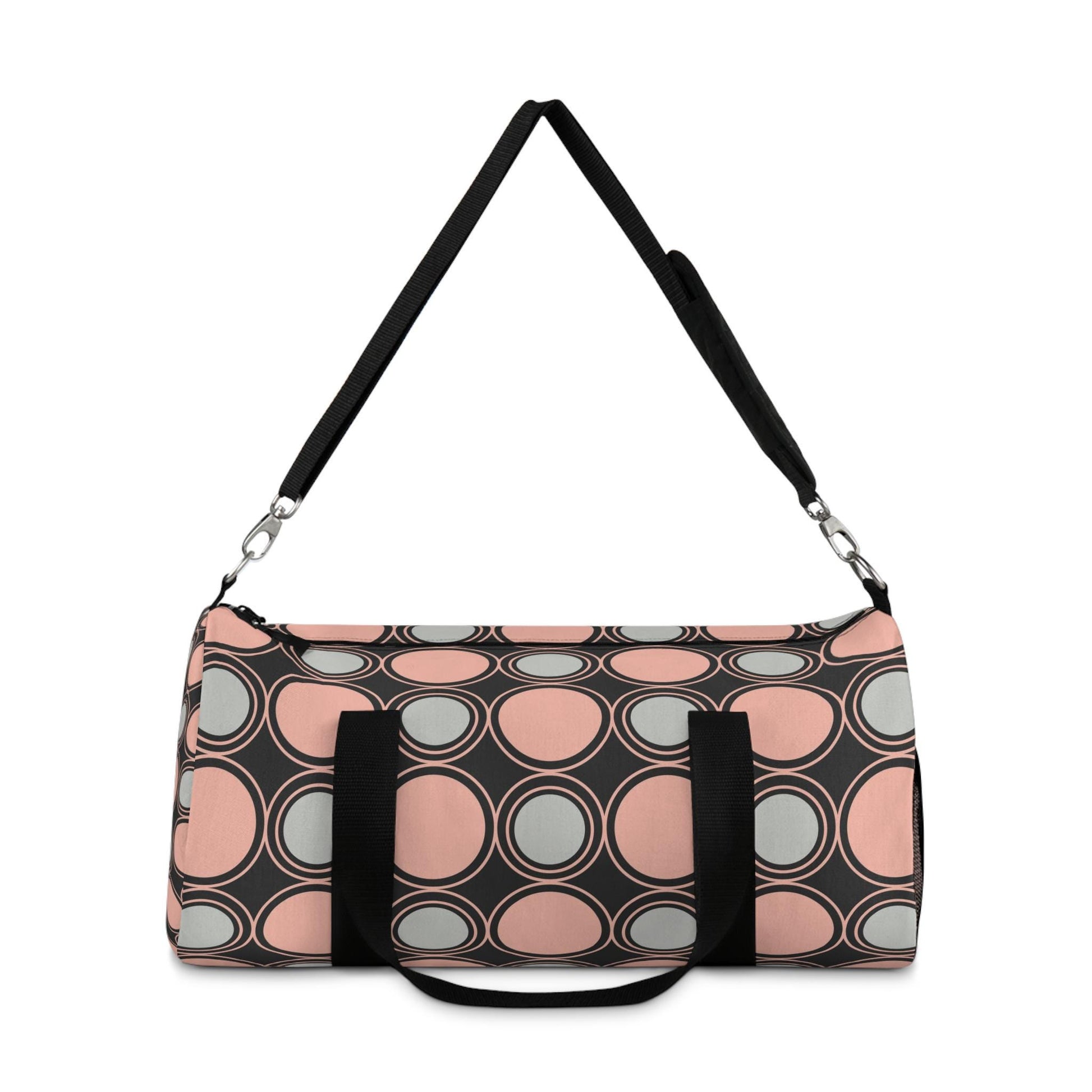 Designer Circle Print Duffel Bag For Her Travel Bag Gift for Her Best Friend Gift Duffel Bag Modern Gym Yoga Gear for Fitness Enthusiasts - A Kingdom Lifestyle