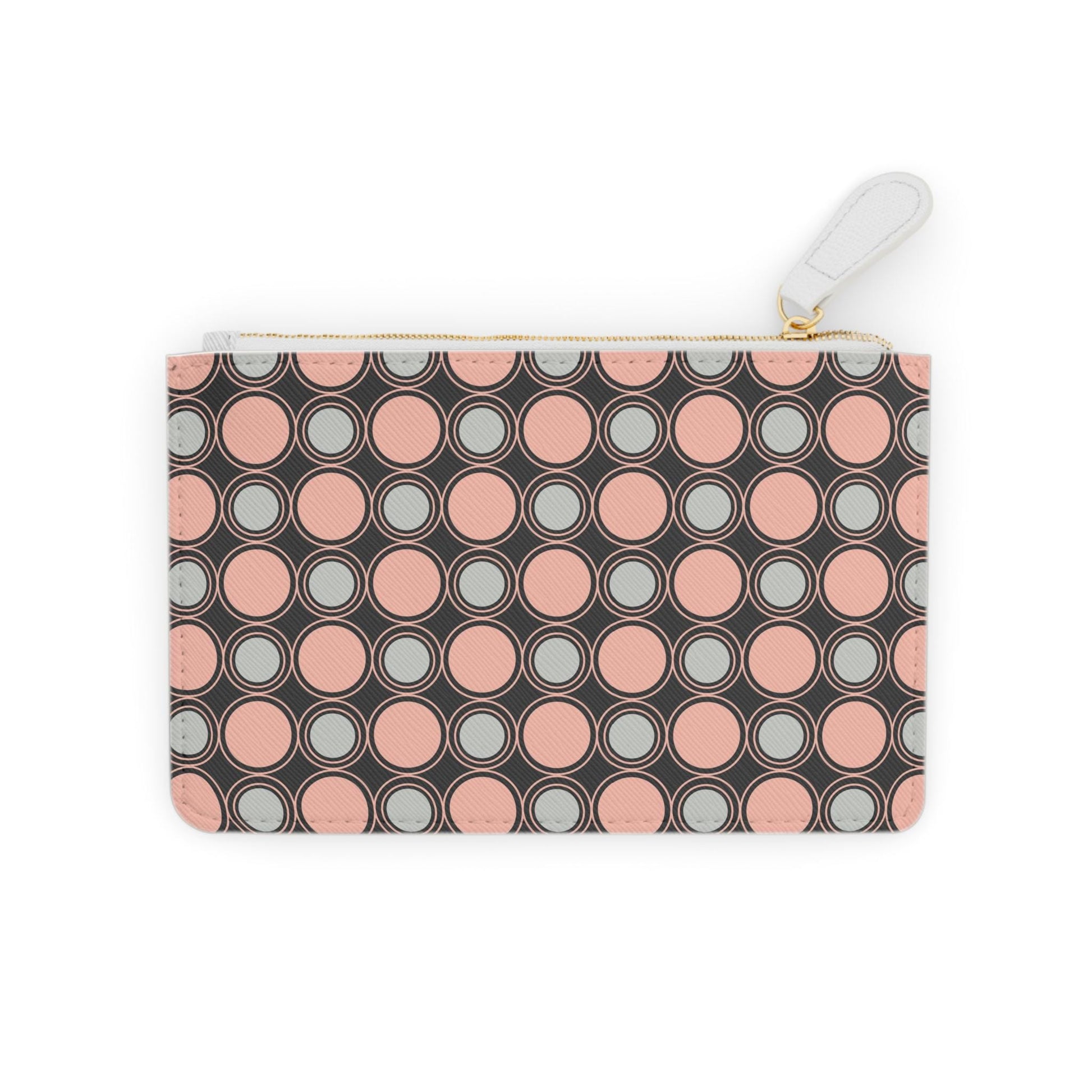 Circle Print Mini Clutch Bag Circle Pattern Makeup Bag Makeup Pouch Cosmetic Bag Toiletry Bag Coin Purse Gift for Her Best Friend Gift - A Kingdom Lifestyle