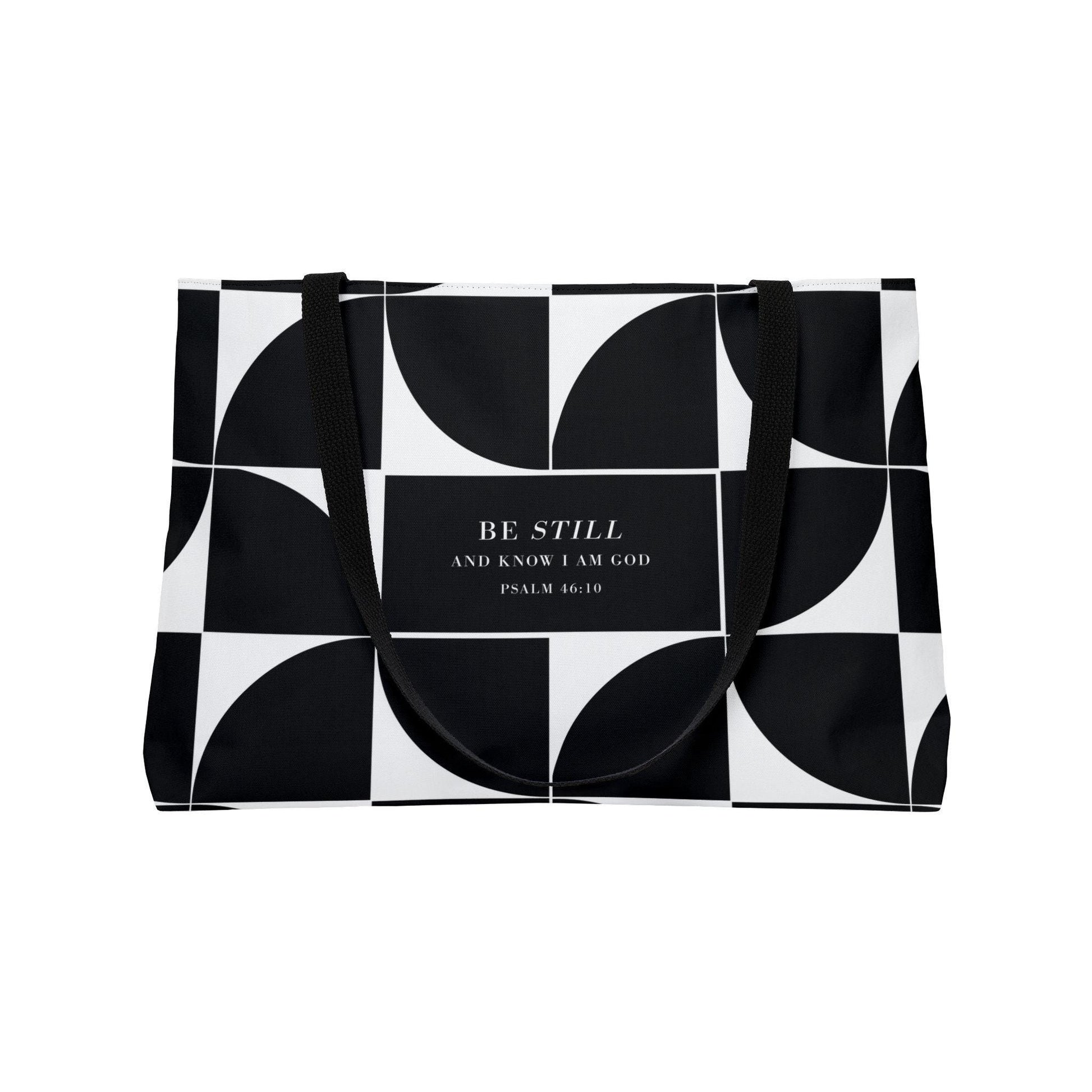 Bold Graphic Designer Weekender Bag, Stylish Tote Bag, Modern Graphic Weekender Bag, Beach Bag, Sleek Carry On, Purse - A Kingdom Lifestyle