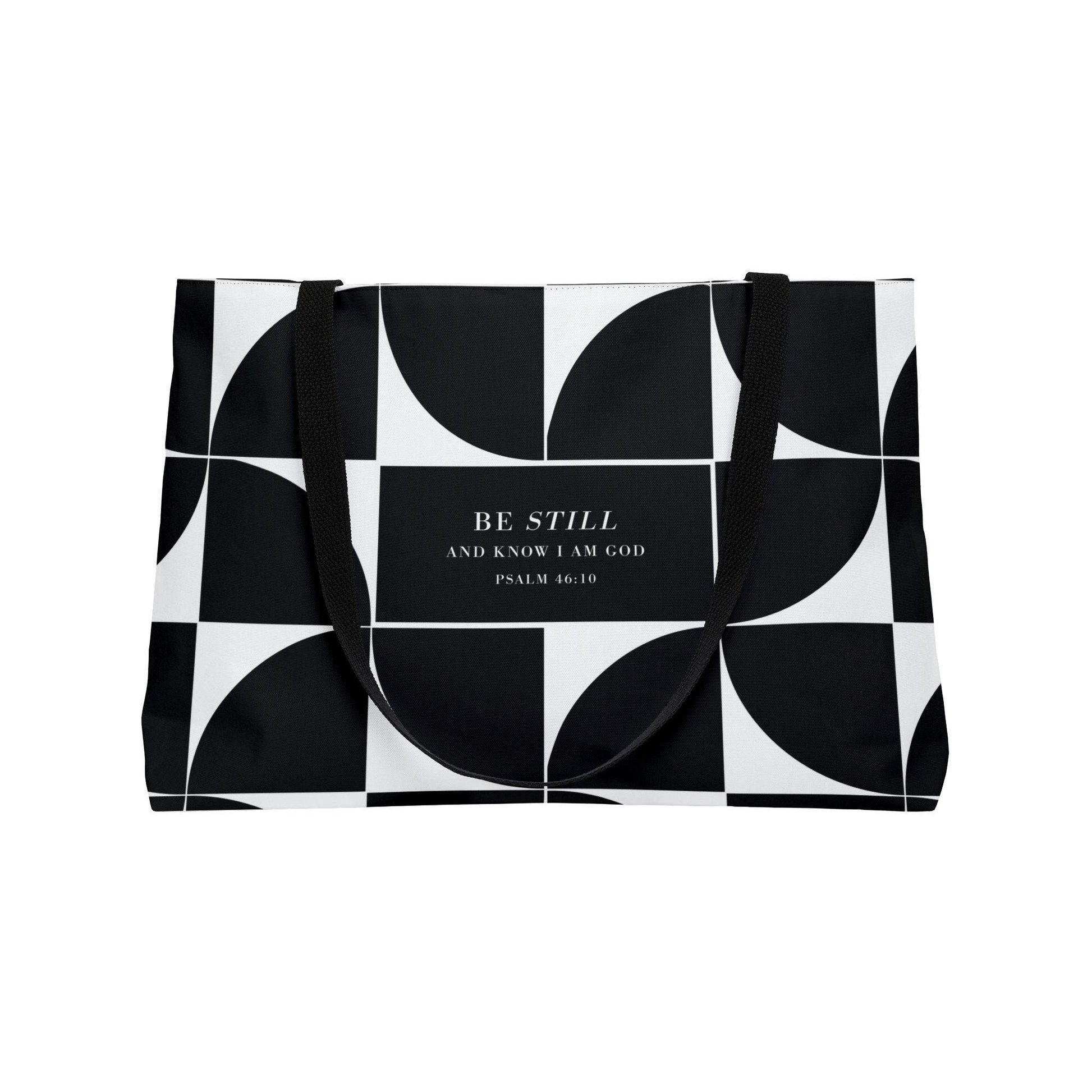 Bold Graphic Designer Weekender Bag, Stylish Tote Bag, Modern Graphic Weekender Bag, Beach Bag, Sleek Carry On, Purse - A Kingdom Lifestyle