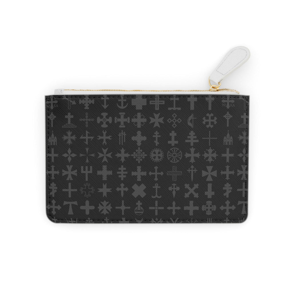 Modern Mini Clutch Bag with Grey Geometric Patterns, Stylish Purse for Women, Trendy Travel Accessory, Perfect for Parties, Bridesmaids Gift - A Kingdom Lifestyle