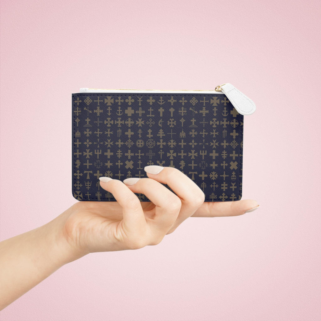 Geometric Gold Print Mini Clutch Bag | Stylish Purse for Everyday Use, Travel Accessory, Gift for Her, Adjustable Storage, Trendy Organizer - A Kingdom Lifestyle
