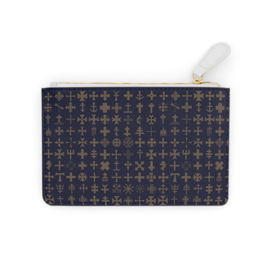 Geometric Gold Print Mini Clutch Bag | Stylish Purse for Everyday Use, Travel Accessory, Gift for Her, Adjustable Storage, Trendy Organizer - A Kingdom Lifestyle