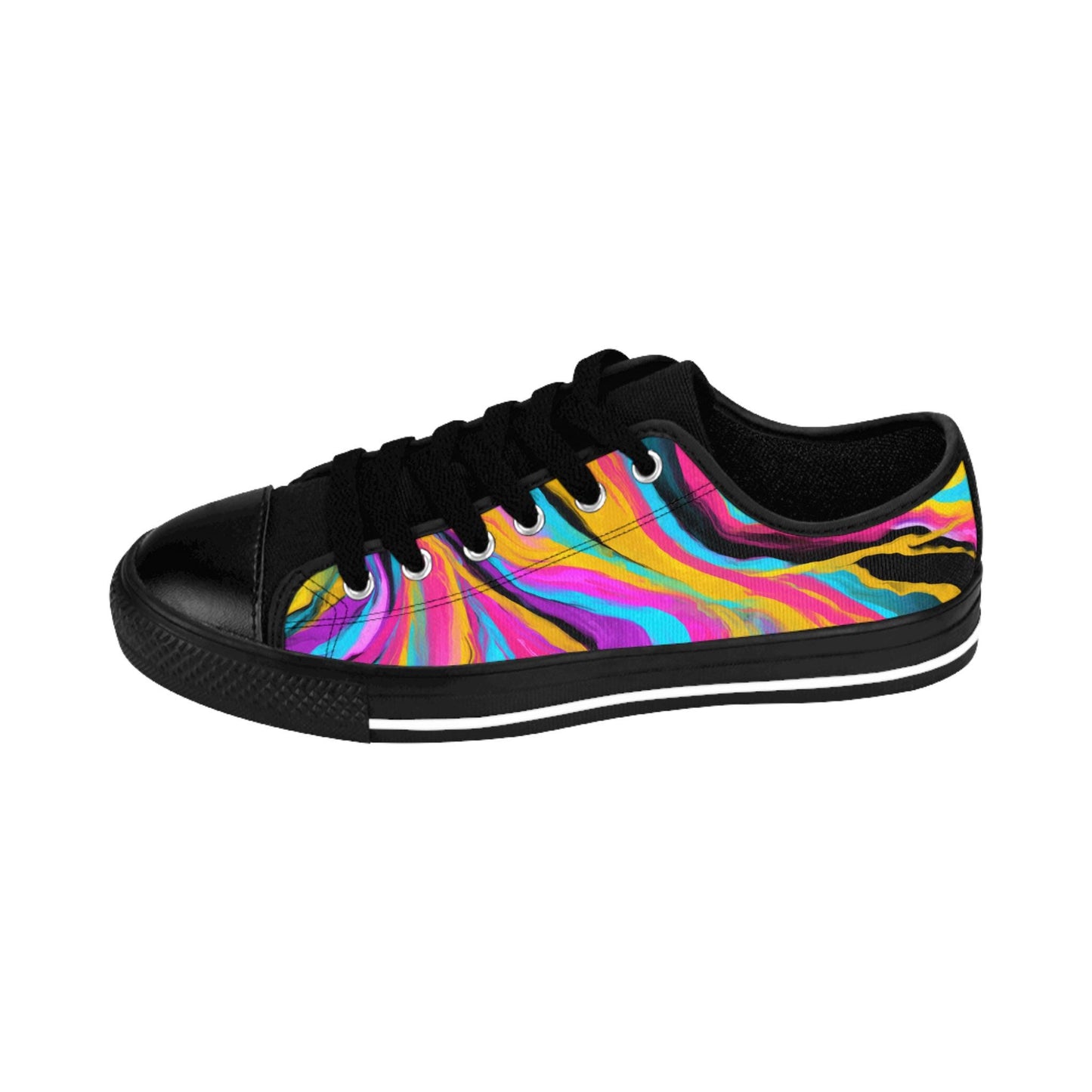 Vibrant One Of A Kind Womens Sneakers Colorful Casual Footwear for Every Occasion, Trendy, Artistic, Gift for Her, Summer Shoes. Limited stock available.