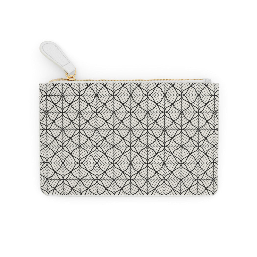 Elegant Leaf Pattern Mini Clutch Bag, Chic Makeup Pouch, Stylish Evening Purse, Travel Essential, Floral Print Accessory - A Kingdom Lifestyle
