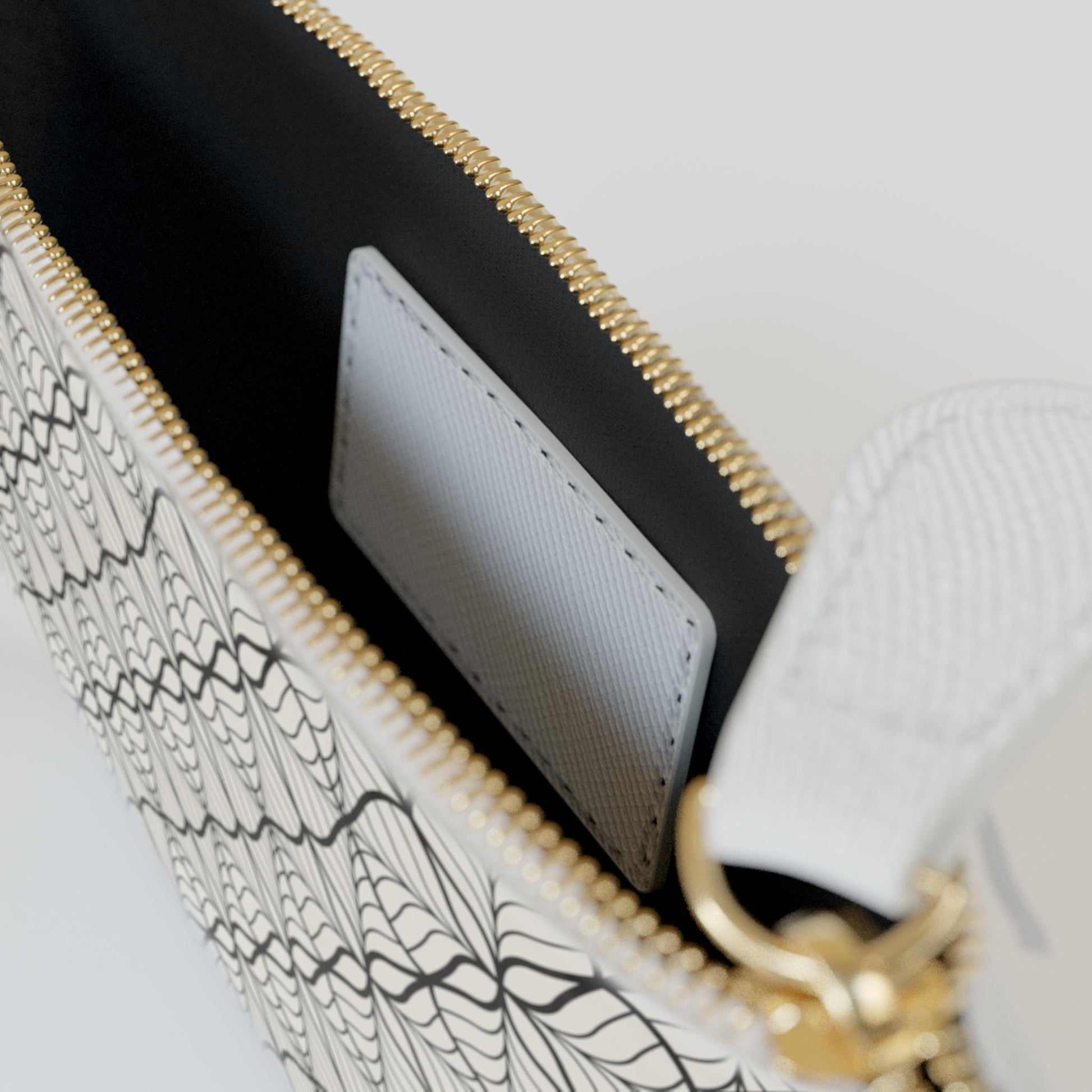 Elegant Leaf Pattern Mini Clutch Bag, Chic Makeup Pouch, Stylish Evening Purse, Travel Essential, Floral Print Accessory - A Kingdom Lifestyle