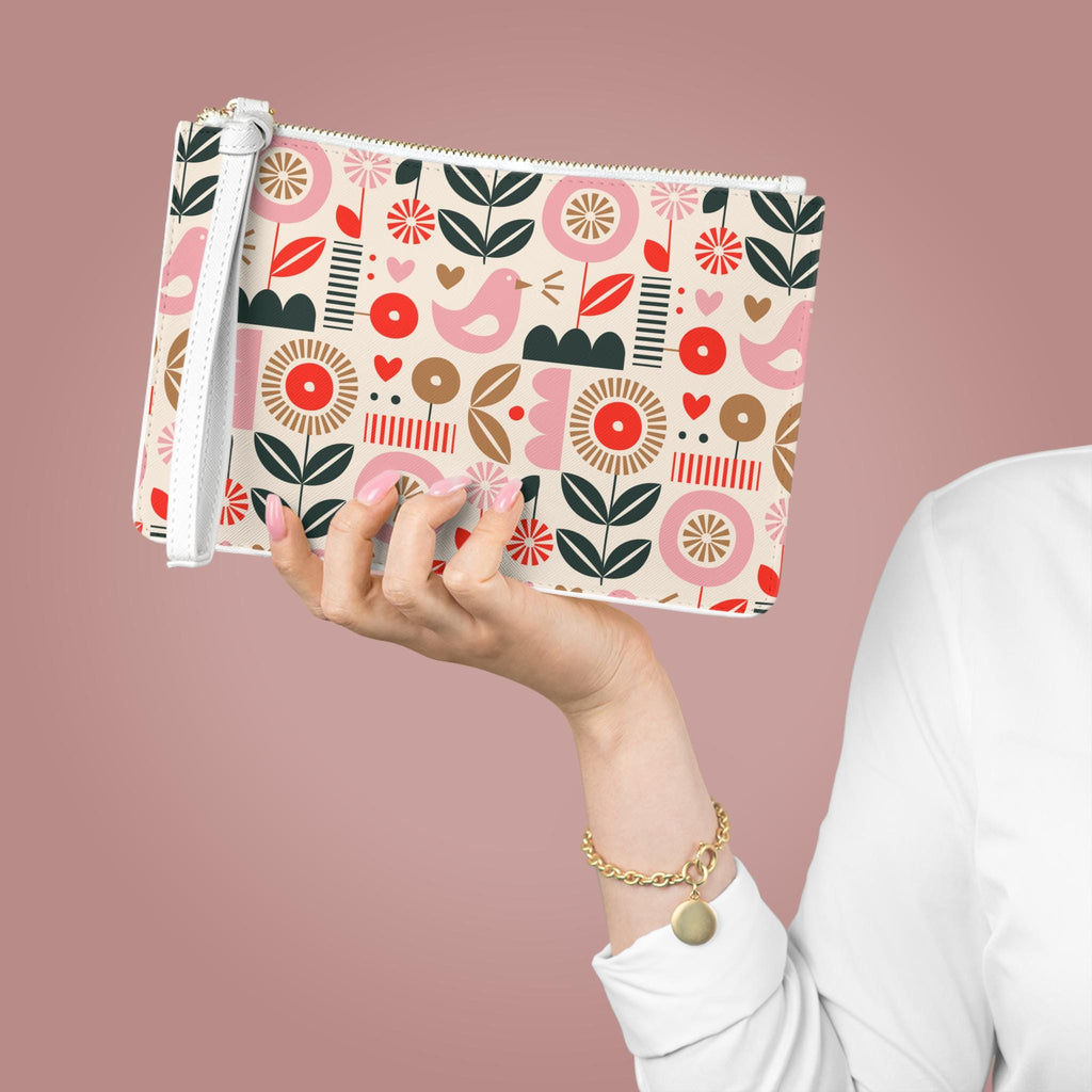 Colorful Spring Floral Clutch Bag, Perfect for Parties, Weddings, and Everyday, Trendy Wristlet, Gift for Her, Cute Evening Purse - A Kingdom Lifestyle