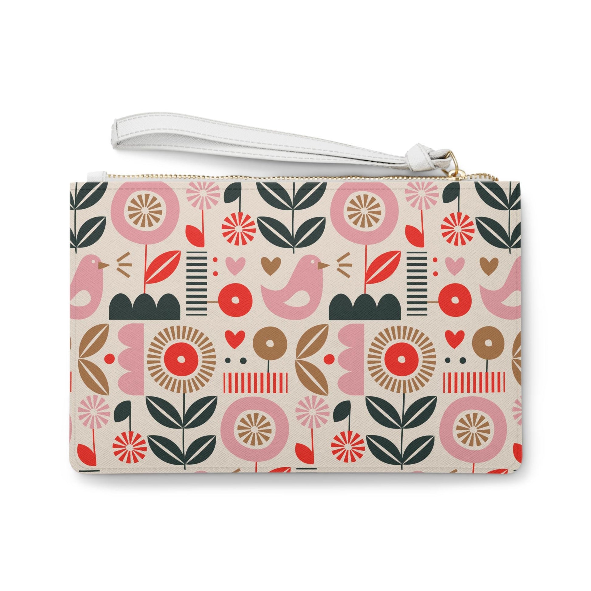 Colorful Spring Floral Clutch Bag, Perfect for Parties, Weddings, and Everyday, Trendy Wristlet, Gift for Her, Cute Evening Purse - A Kingdom Lifestyle
