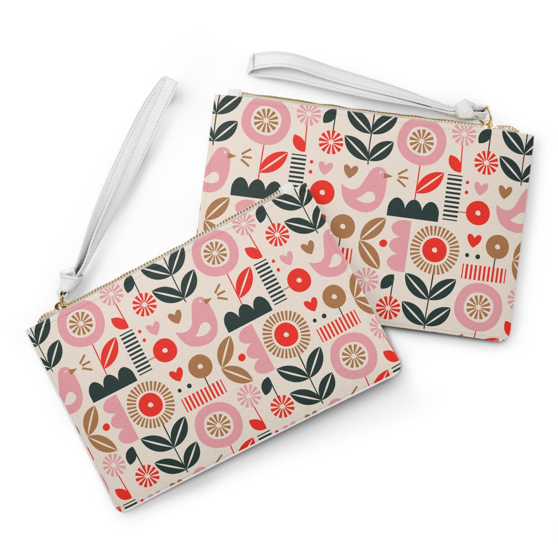 Colorful Spring Floral Clutch Bag, Perfect for Parties, Weddings, and Everyday, Trendy Wristlet, Gift for Her, Cute Evening Purse - A Kingdom Lifestyle