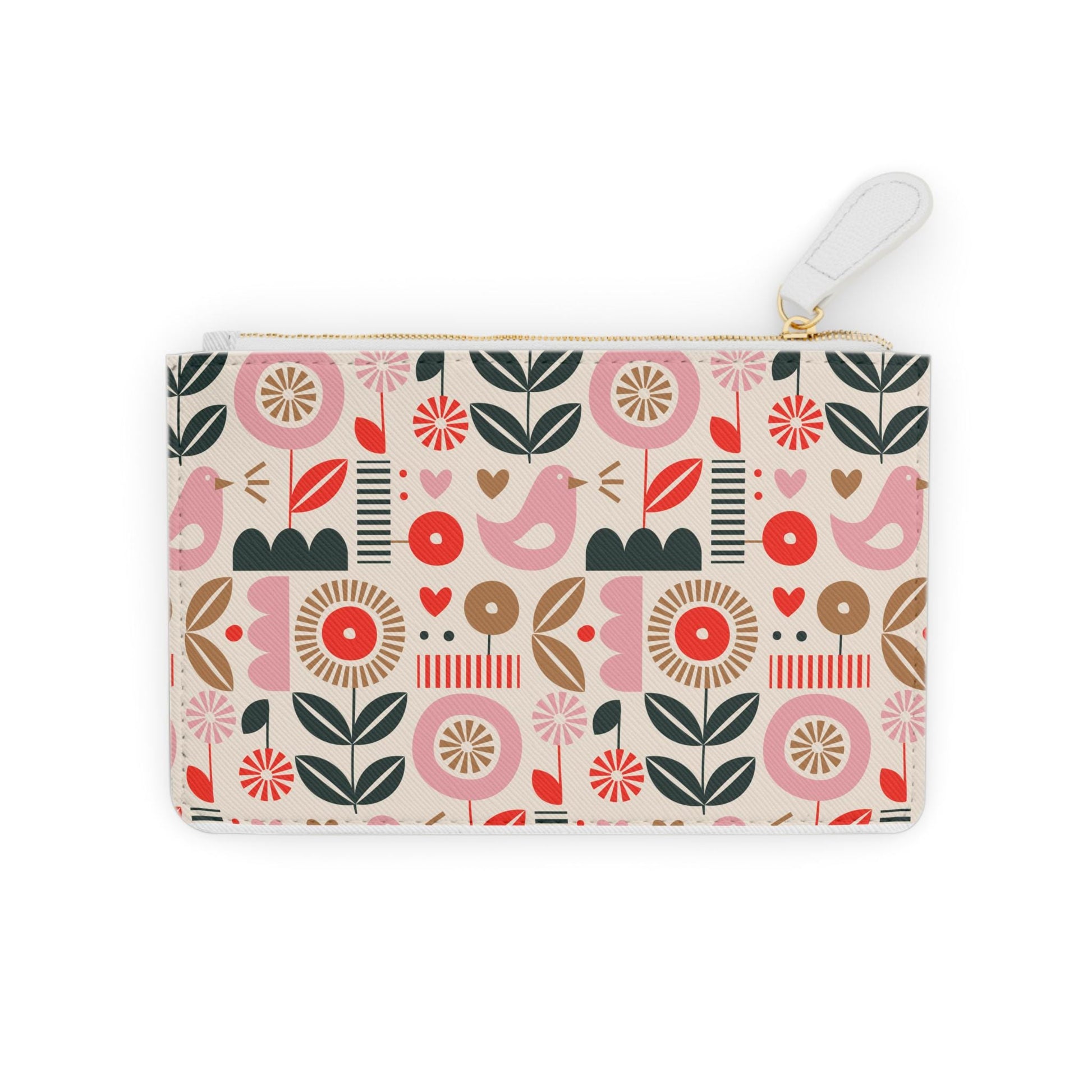 Spring Pink Floral Pattern Mini Clutch Bag | Cute Wallet, Handbag Accessory, Gift for Her, Summer Essentials, Party Clutch, Travel Organizer - A Kingdom Lifestyle