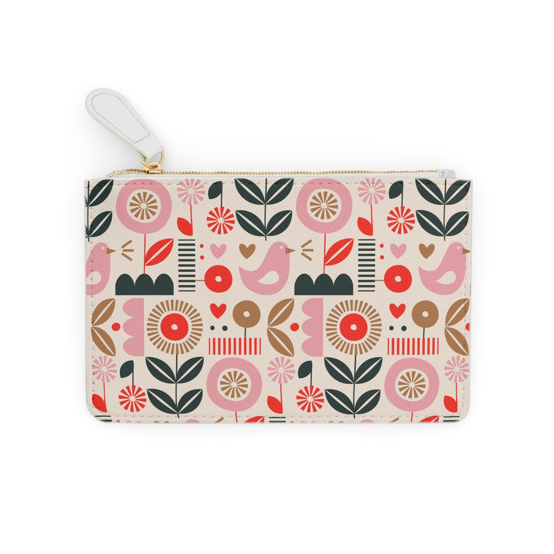 Spring Pink Floral Pattern Mini Clutch Bag | Cute Wallet, Handbag Accessory, Gift for Her, Summer Essentials, Party Clutch, Travel Organizer - A Kingdom Lifestyle