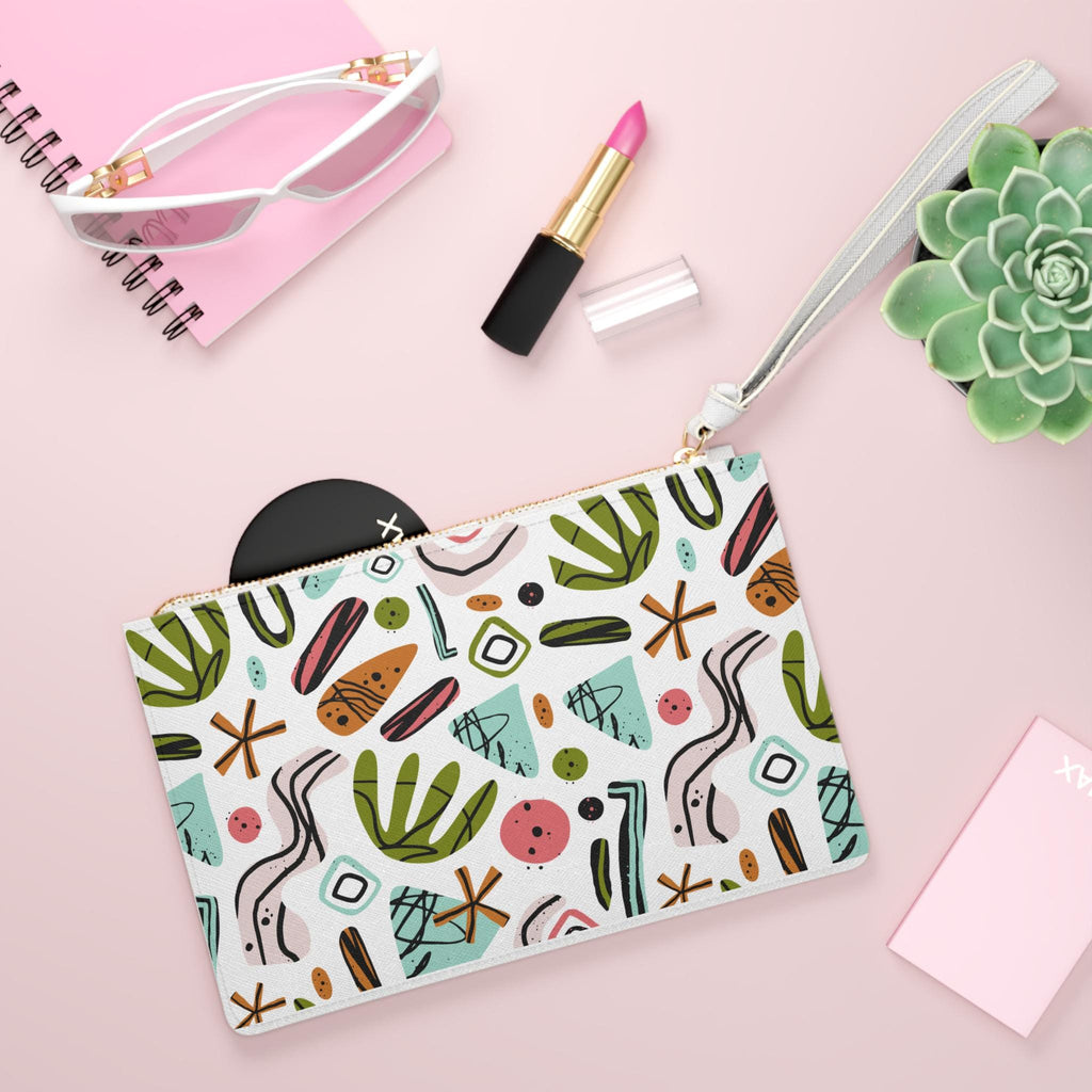 Colorful Spring Abstract Clutch Bag | Fashion Accessory for Parties, Nights Out, Travel, Summer Events, Stylish Gift - A Kingdom Lifestyle