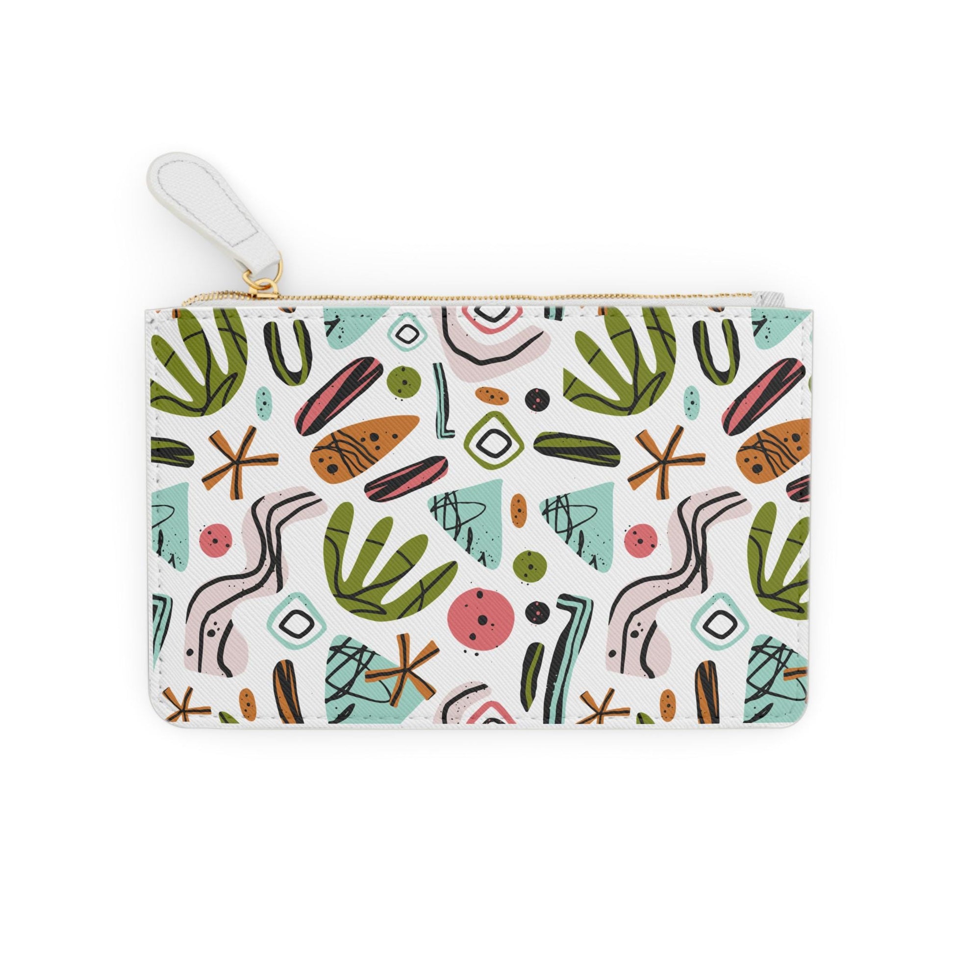 Colorful Spring Abstract Mini Clutch Bag - Vibrant Patterned Pouch for Girls' Nights Out, Daily Essentials, Travel, Gift - A Kingdom Lifestyle