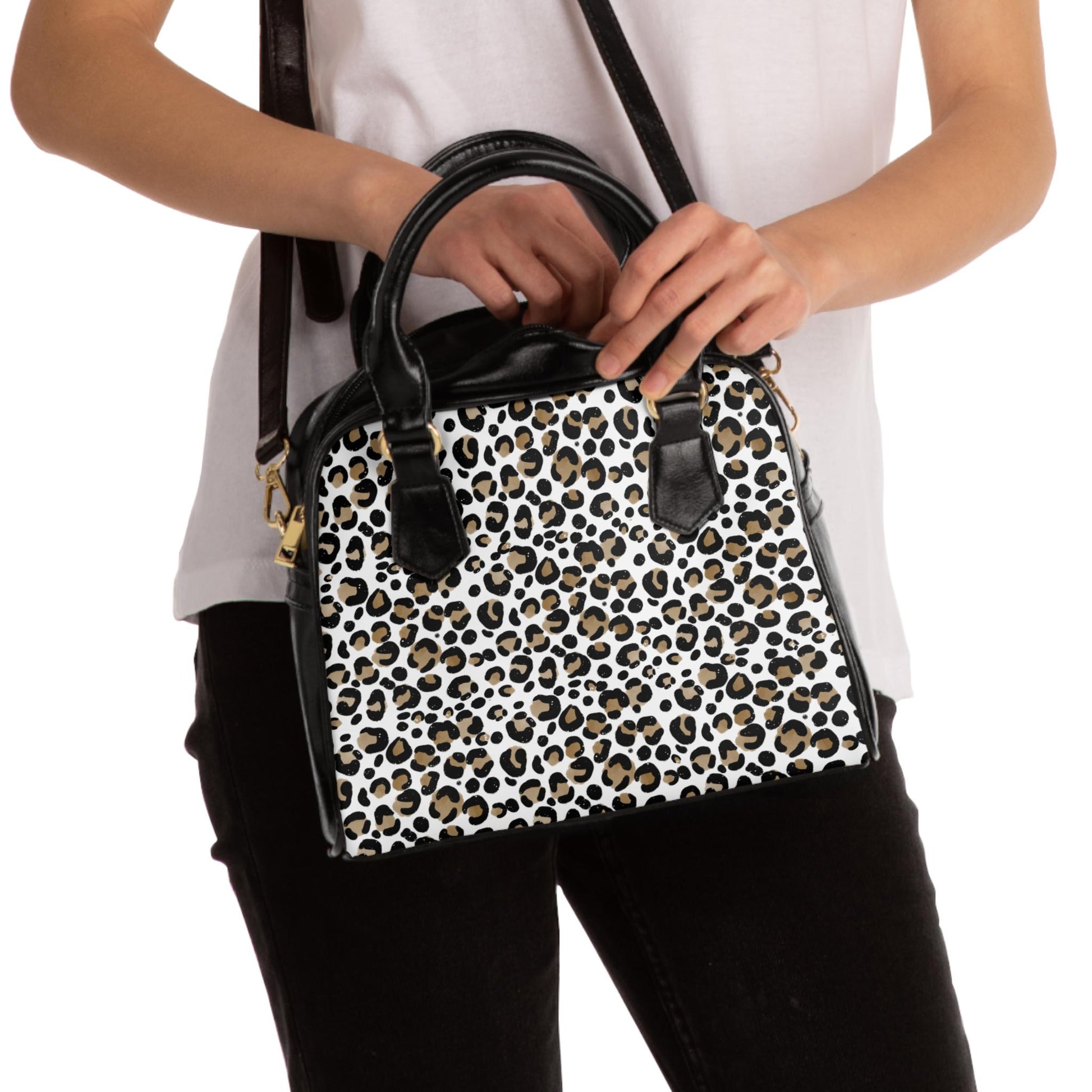 Chic Leopard Print Shoulder Handbag - Stylish Tote, Fashion Purse, Handbag for Work, Everyday Use, Animal Print Accessories - A Kingdom Lifestyle
