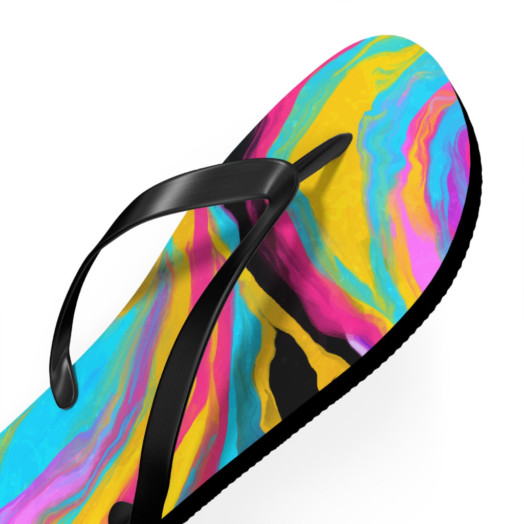 Psychedelic Flip Flops for Him Or Her Beach Sandles Flip Flops Colorful Flip Flops Trendy Design Sandals for Summer Beach & Casual Wear - A Kingdom Lifestyle