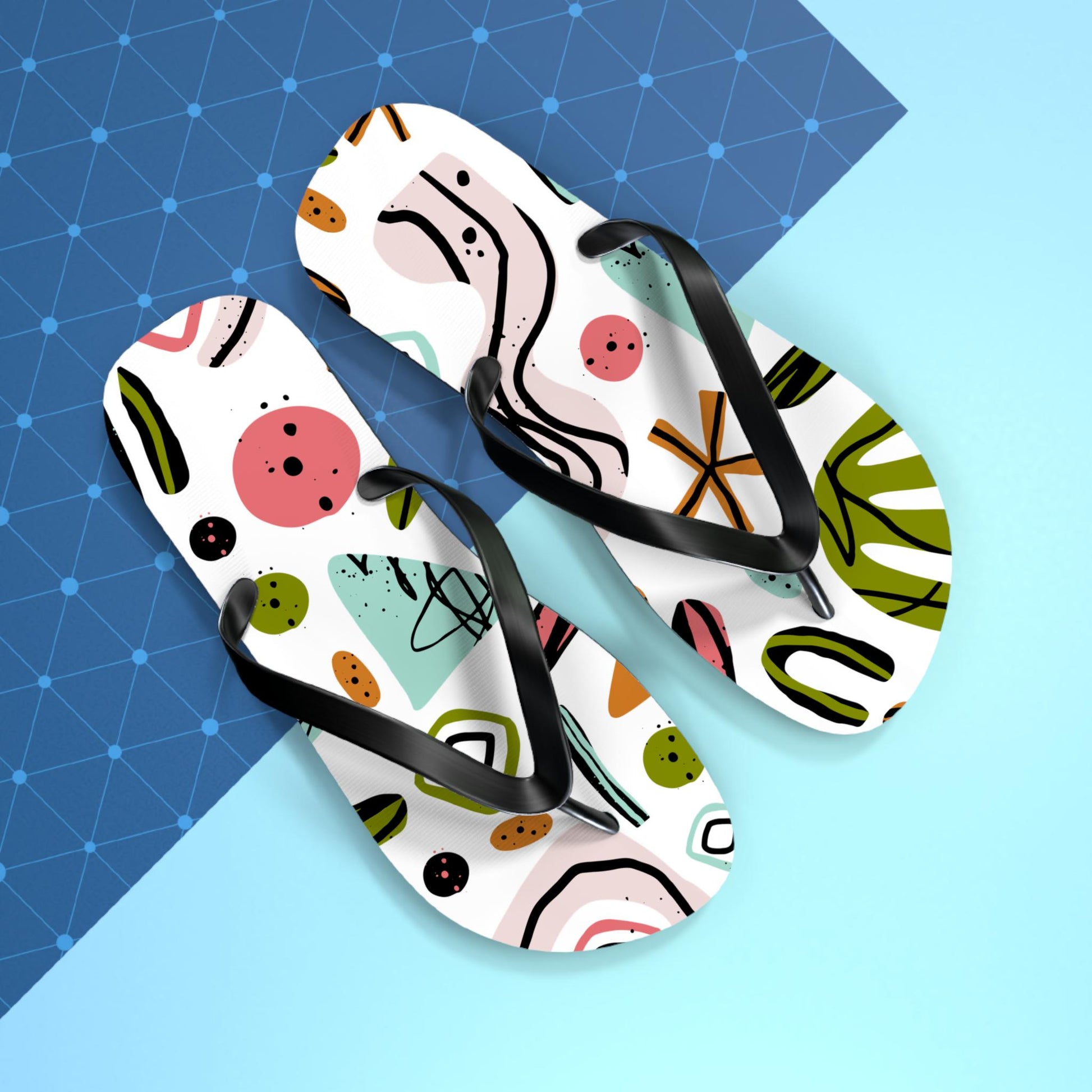 Colorful Summer Flip Flops Fun Beach Footwear, Casual Slip-Ons, Perfect for Vacation, Pool Days, Pool Parties - A Kingdom Lifestyle