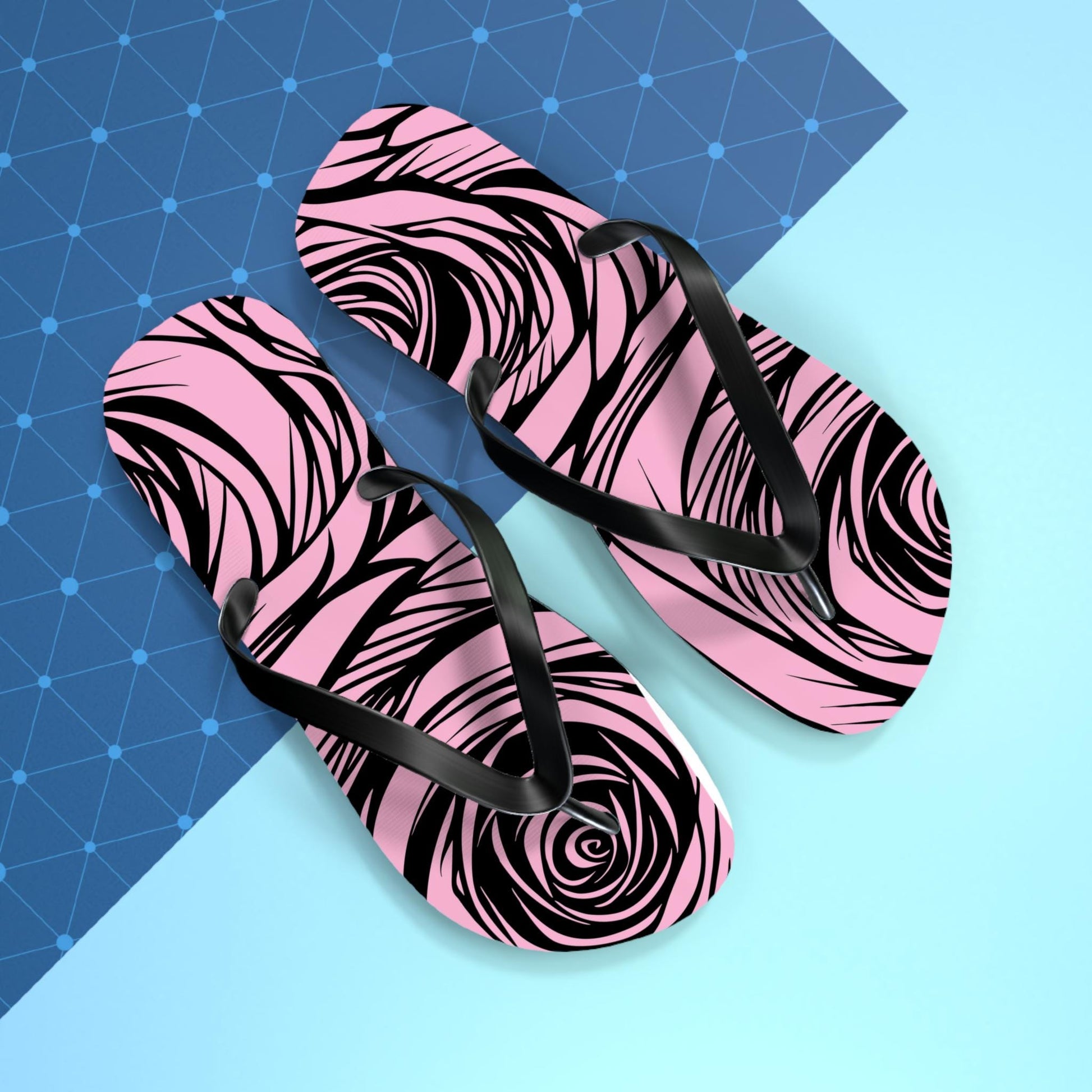Floral Pattern Flip Flops, Summer Beach Sandals, Vacation Footwear, Outdoor Activities, Gift for Her - A Kingdom Lifestyle