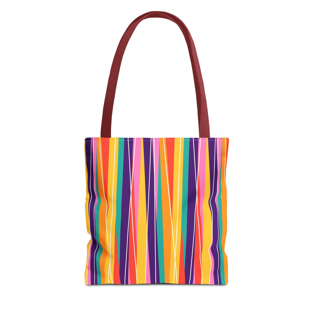 Vibrant Striped Tote Bag for Beach, Shopping, or Daily Use, Colorful Carry-All, Eco-Friendly Gift, Summer Fun - A Kingdom Lifestyle