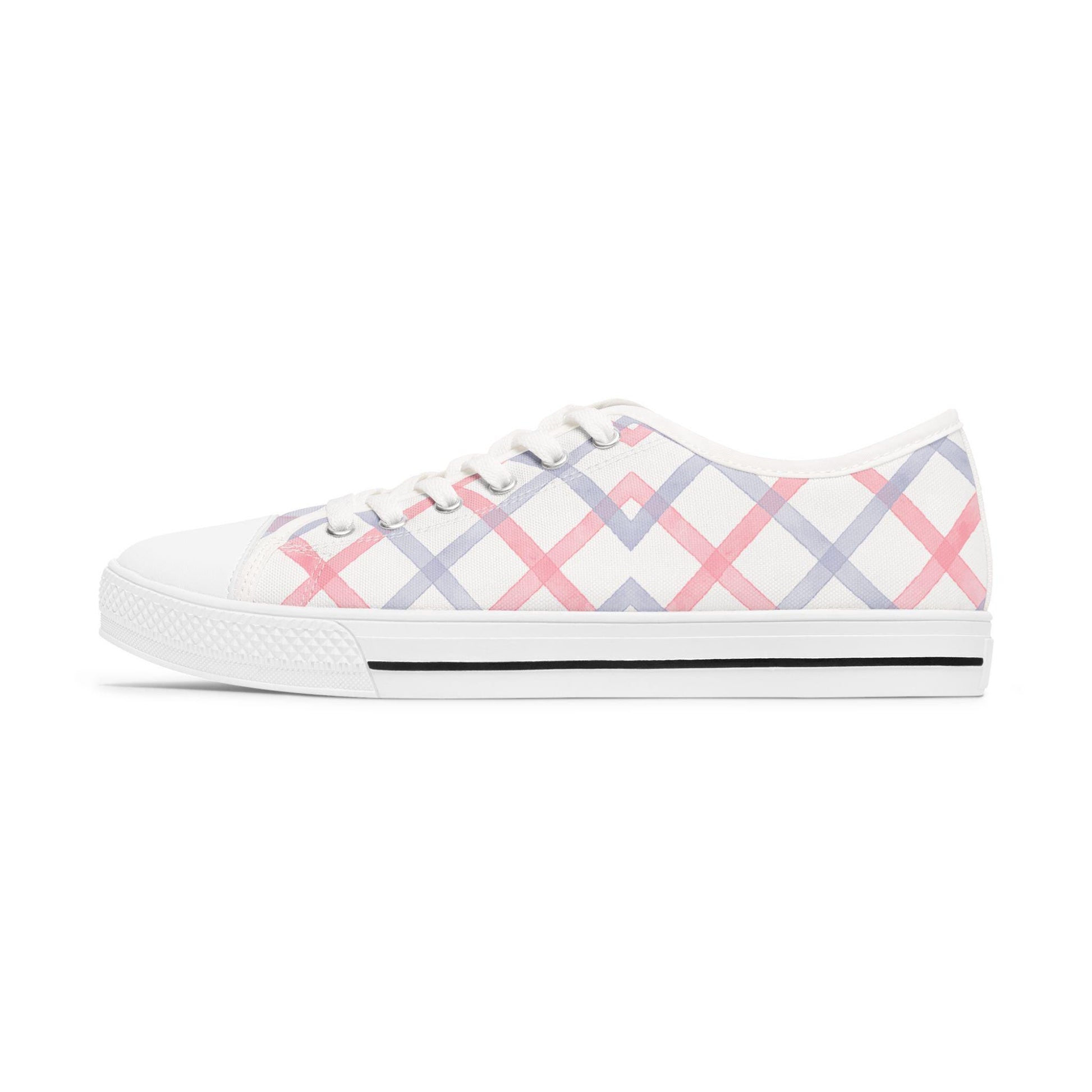 Women's Designer Soft Plaid Low Top Sneakers Womens Converse Sneakers Sneakers For Women Low Top Sneakers Canvas Lace Up Girls Ladies Flat - A Kingdom Lifestyle