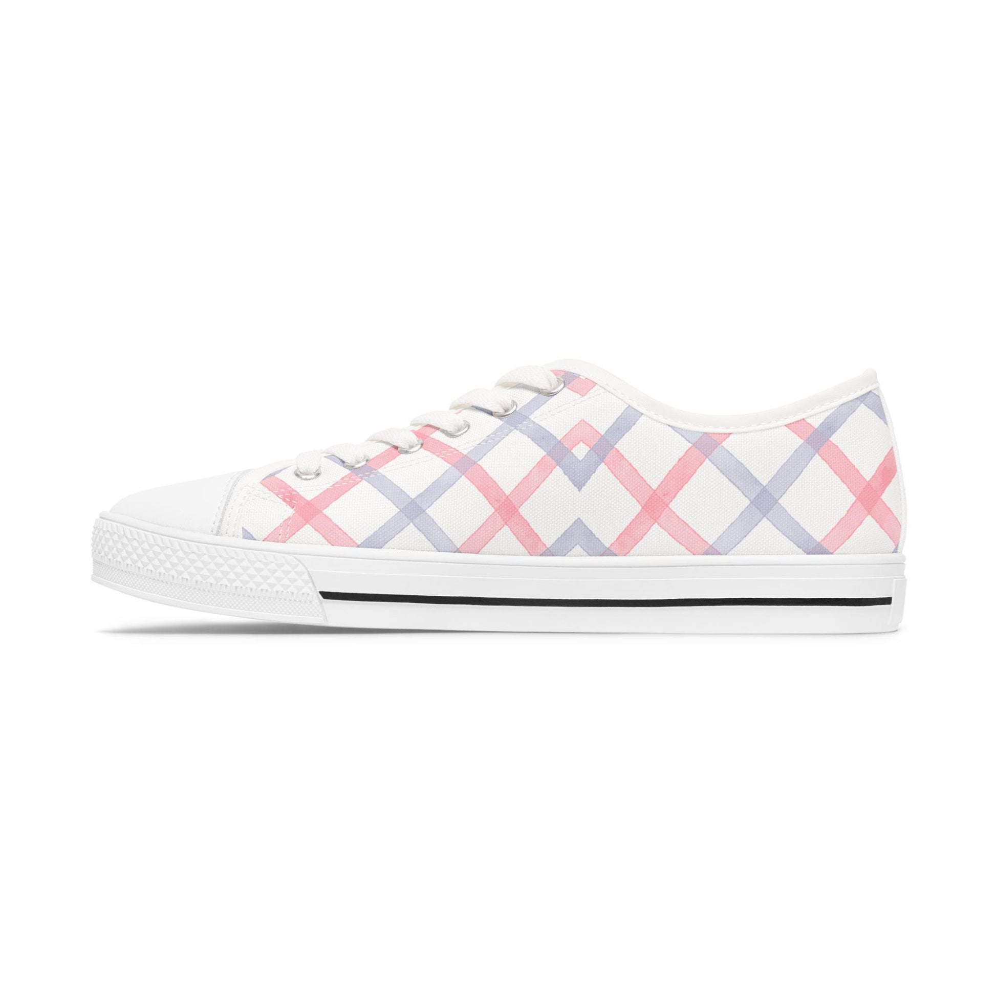 Women's Designer Soft Plaid Low Top Sneakers Womens Converse Sneakers Sneakers For Women Low Top Sneakers Canvas Lace Up Girls Ladies Flat - A Kingdom Lifestyle