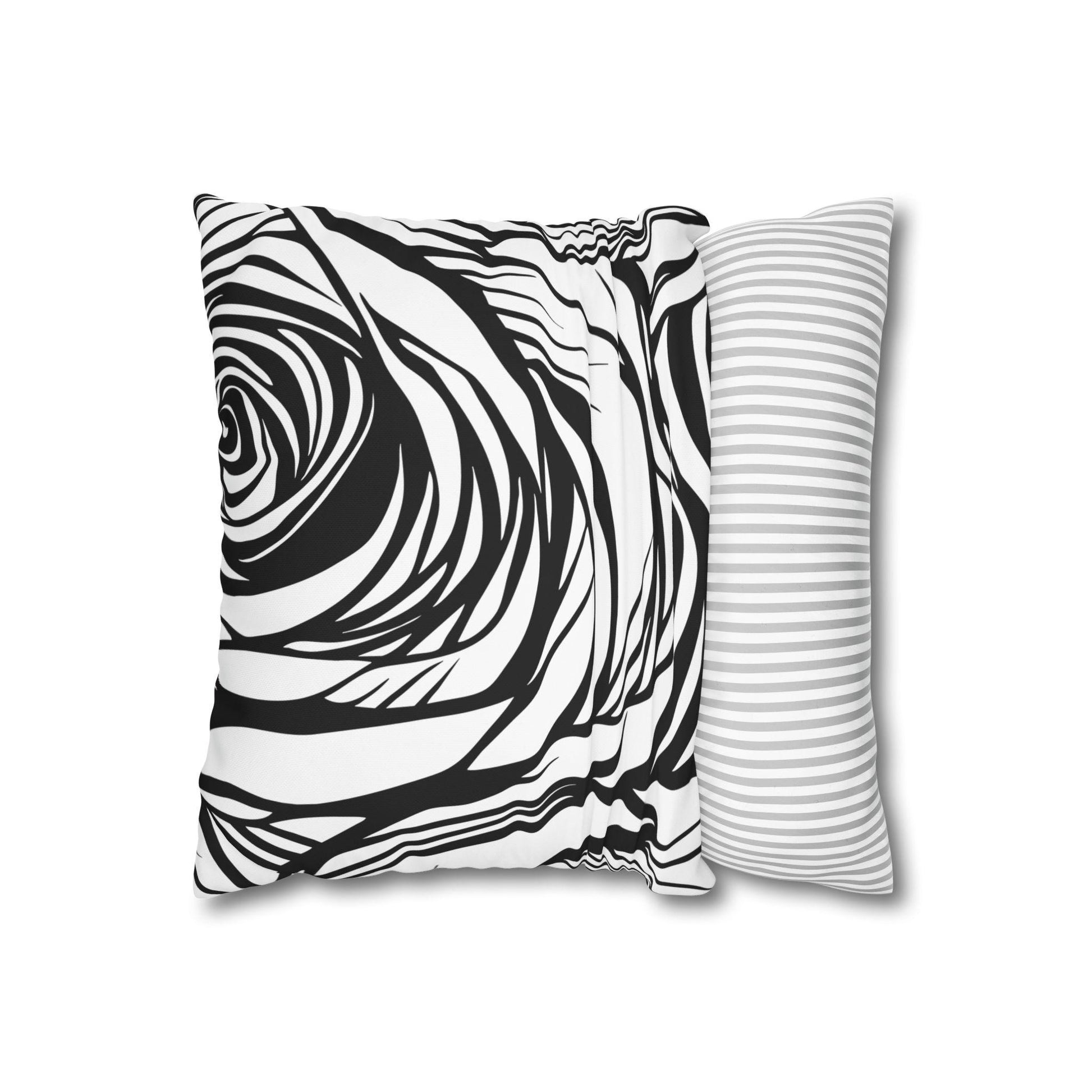 Chic Floral Poly Canvas Pillowcase, Stylish Decor for Modern Homes, Perfect Gift for Housewarming, Elegant Accent for Living Room, Unique. Limited stock available. - A Kingdom Lifestyle
