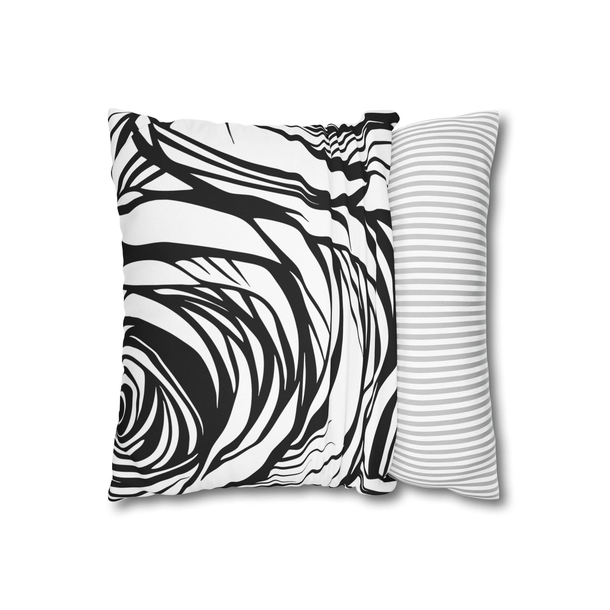 Chic Floral Poly Canvas Pillowcase, Stylish Decor for Modern Homes, Perfect Gift for Housewarming, Elegant Accent for Living Room, Unique. Limited stock available. - A Kingdom Lifestyle
